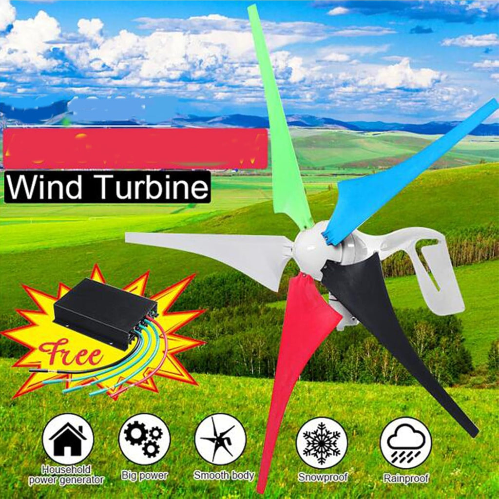 3000W Wind Turbine Generator Power Kit with 40A PWM Solar Wind Hybrid Controller,12V 24V 48V Powerful High Efficiency Wind Turbine
