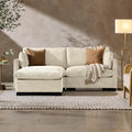 Best Choice Products Modern Loveseat Sofa for Living Room, Corduroy Recliner, Removable Cover, Spring Cushions, Solid Wood Frame, Easy Assembly for Small Spaces, 82in – Ivory