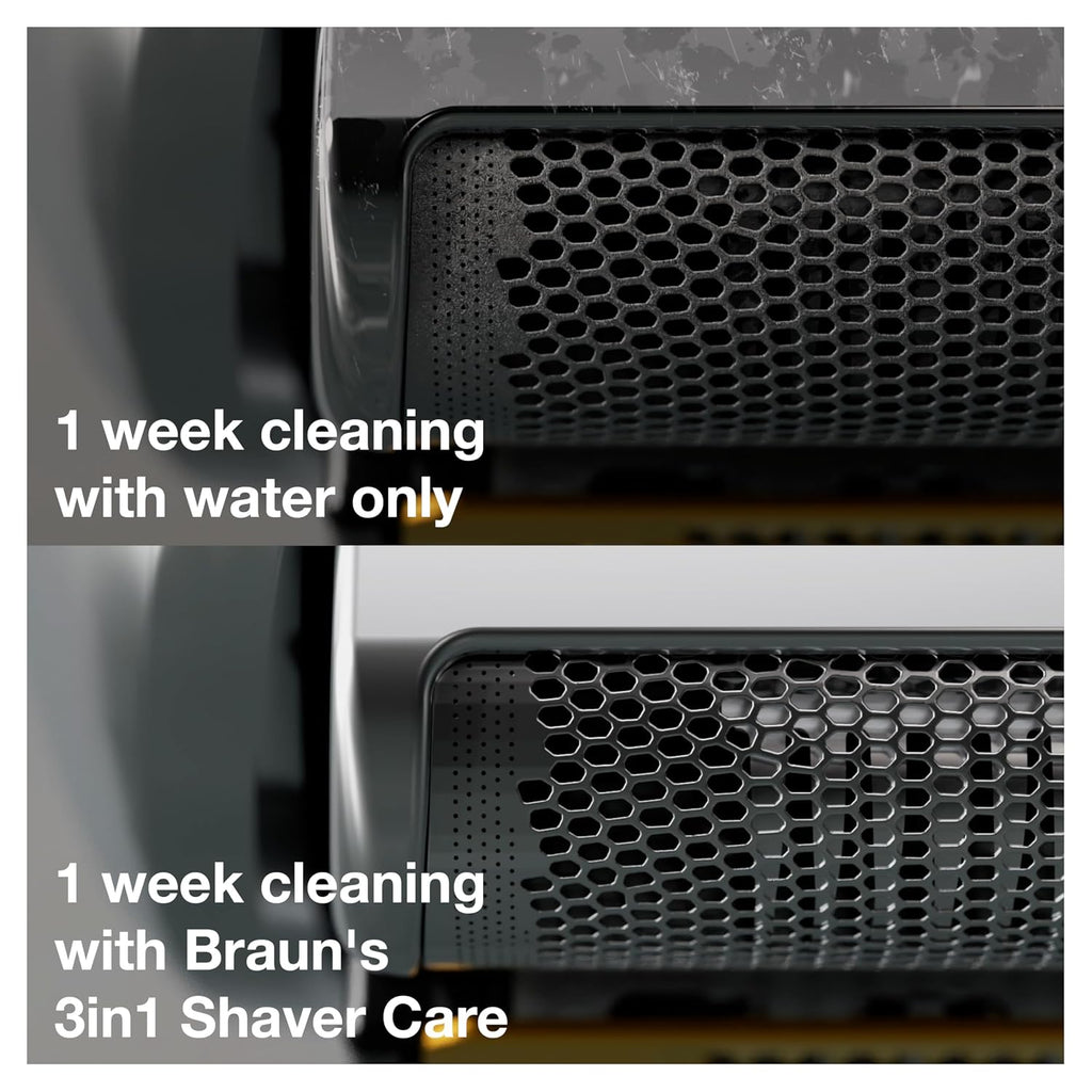 Braun Series 9 Pro 9487cc Electric Razor for Men, Wet & Dry, Rechargeable, Electric Shaver with Clean & Charge Station and ProCare Attachment w/ Clean & Renew Refill Cartridges CCR, 3 Pack