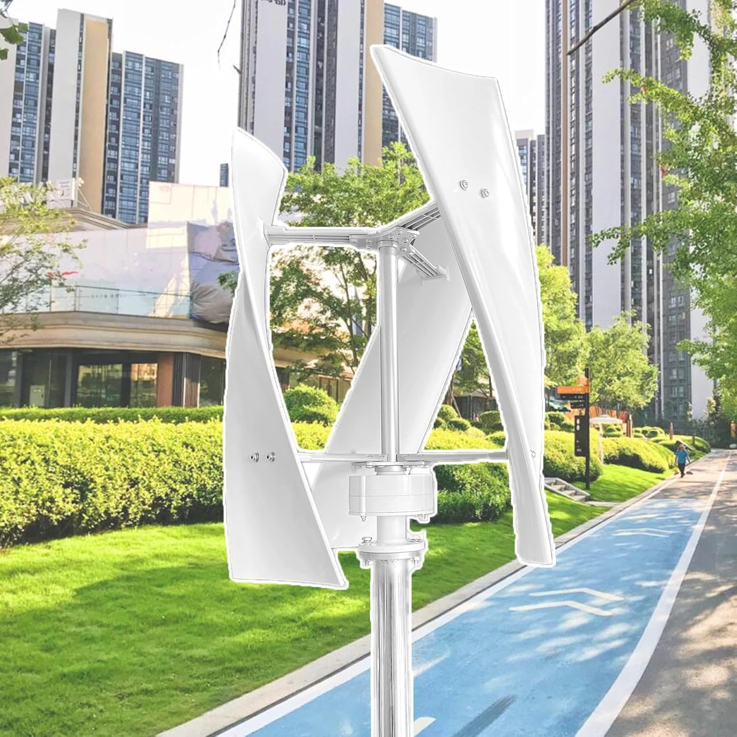 Wind Turbine Generator Kit, 3000W 12V 24V Helix Maglev Vertical Turbine Wind Generator with 3 Blades Controller,for Boats, Houses,12V