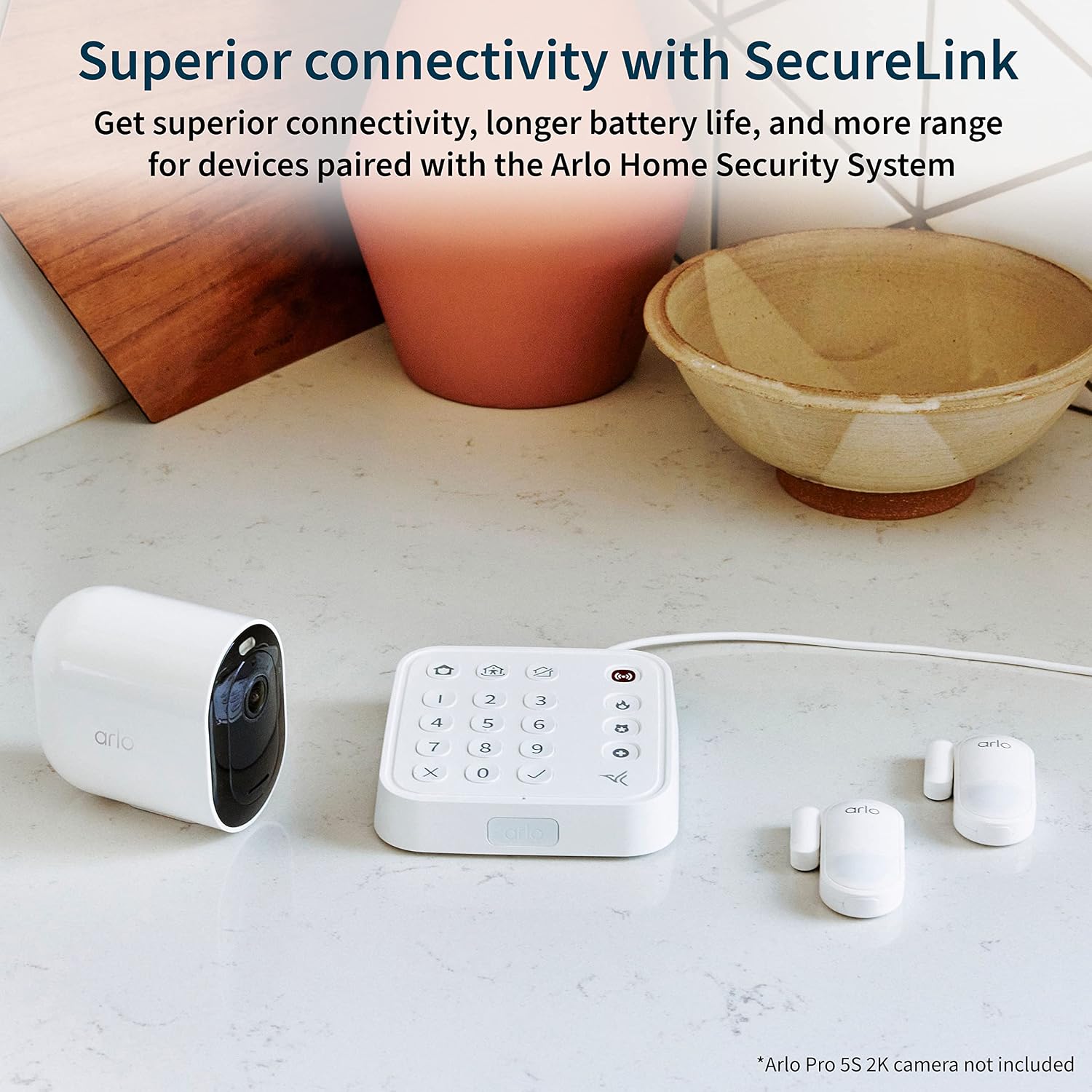 Arlo Pro 5S Spotlight Security Camera 2K HDR 5 Camera Bundle | Outdoor | Wireless with Spotlight | Dual-Band Wi-Fi | 12X Zoom, 2-Way Audio, Color Night Vision, Live Stream | White