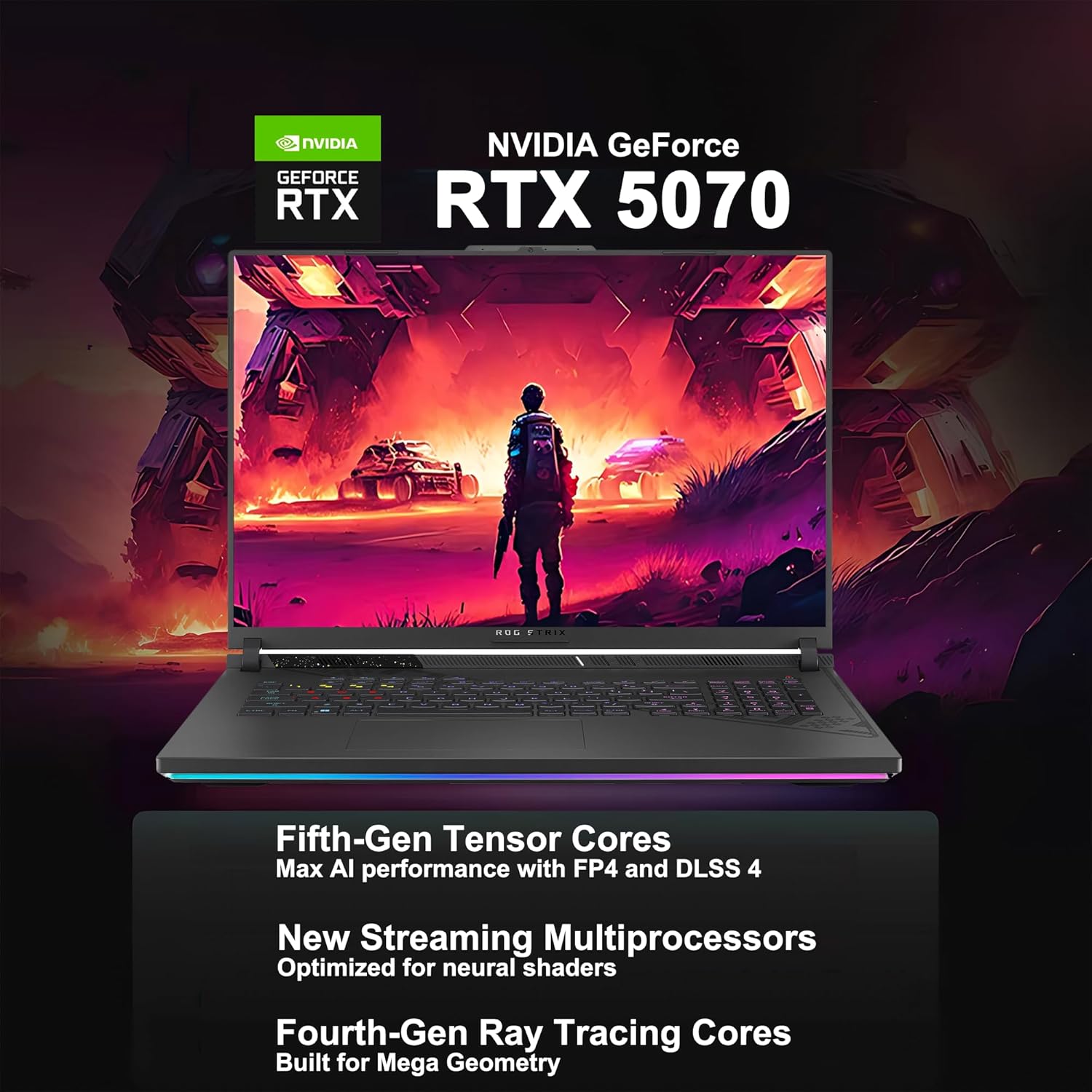 ASUS ROG Strix G18 G814 Gaming Laptop 18' 2.5k (2560x1600) 240Hz (100% DCI-P3) AMD 16-core Ryzen 9 9955HX (>i9-14900HX) 64GB DDR5 2TB SSD GeForce RTX 5070 4-Zone RGB Backlit Wi-Fi6E Win11Pro ICP Hub