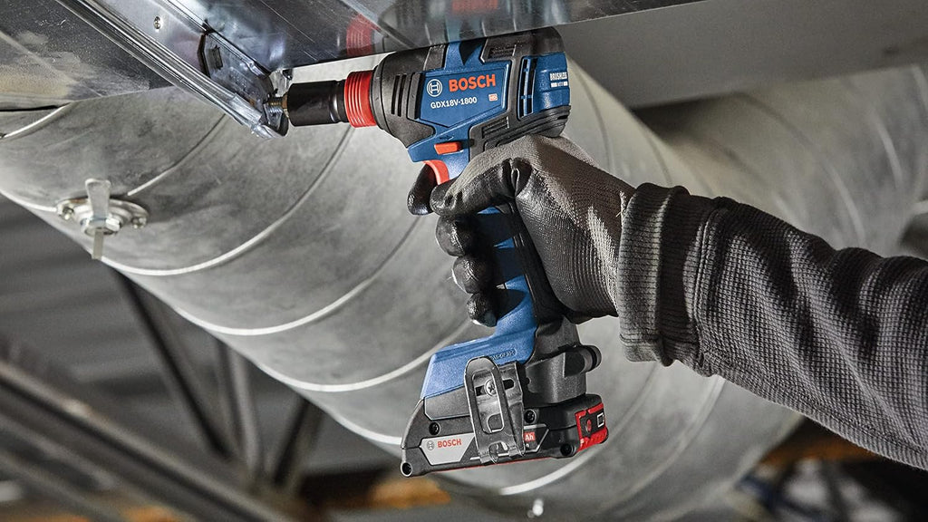 Bosch GDX18V-1800B12 18V Two-In-One 1/4 In. and 1/2 In. Bit/Socket Impact Driver/Wrench Kit with 2 Ah Standard Power Battery