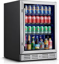 Kalamera 24 inch Beverage Refrigerator - 154 Cans Capacity Beverage Cooler- Fit Perfectly into 24' Space Built in Counter or Freestanding - for Soda, Water, Beer or Wine - For Kitchen, Bar or Office