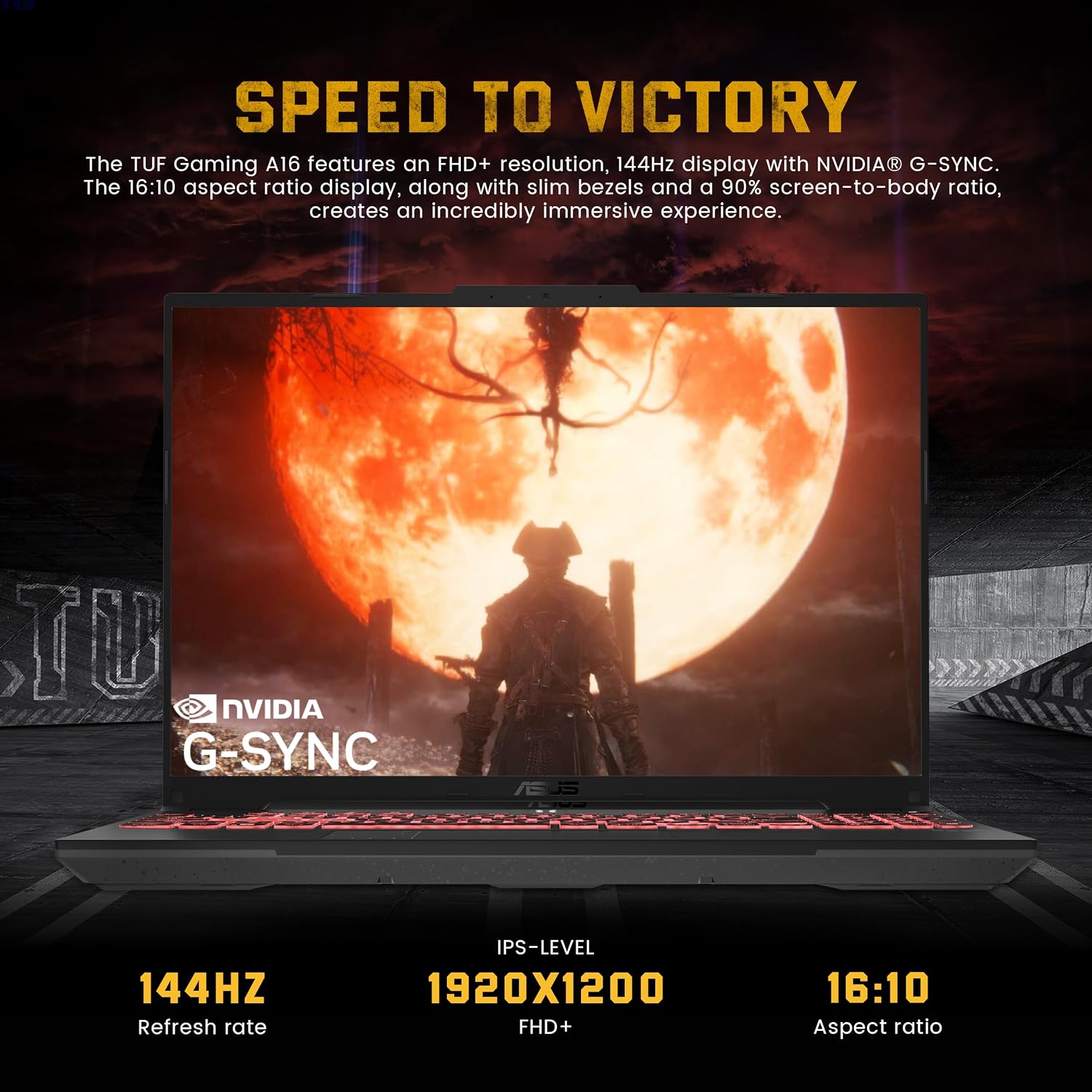 ASUS TUF A16 16' WUXGA 144Hz Gaming Laptop, AMD Ryzen 7 7445HS, NVIDIA GeForce RTX 4050, 16GB DDR5, 2TB Storage (1TB SSD+1TB Docking Station Set), RGB Backlit Keyboard, Wi-Fi 6, Win 11, Gray