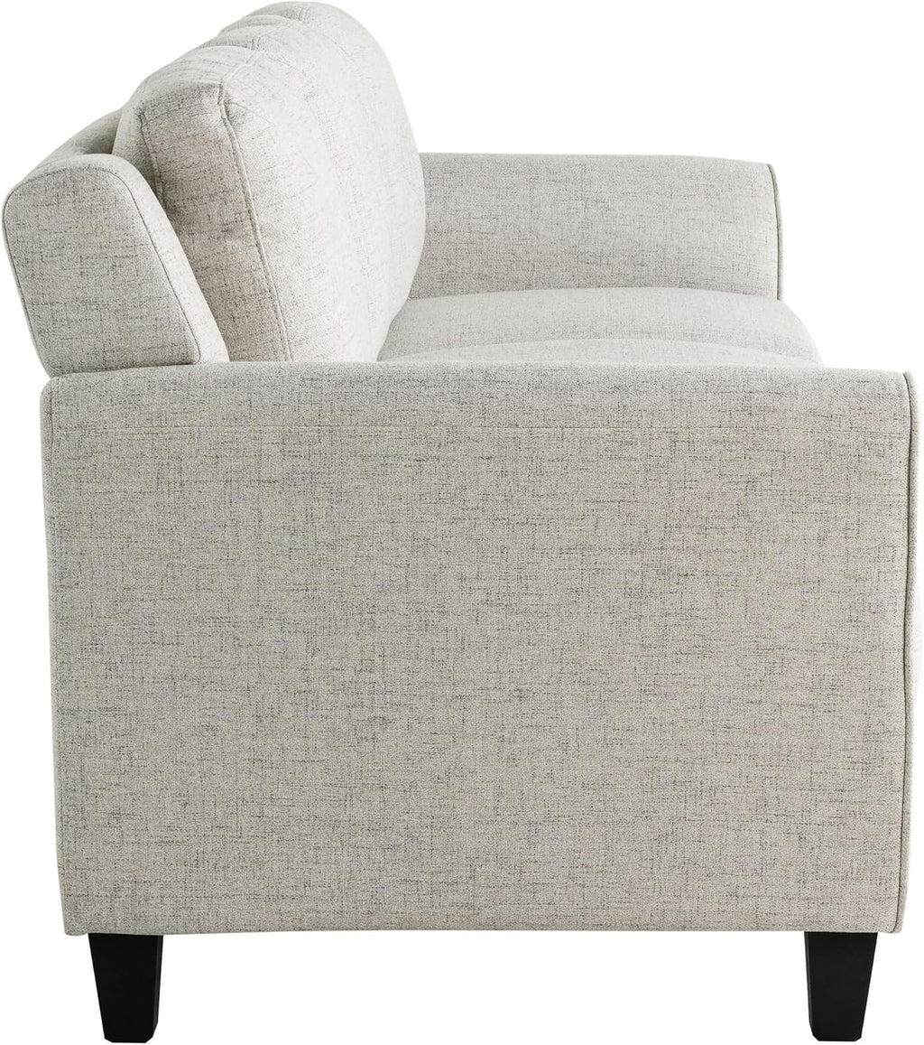Studio Living Harrington 80.3' Sofa, Transitional Modern, Pocket Coil Comfort, Easy Assembly, Woven Fabric, Beige