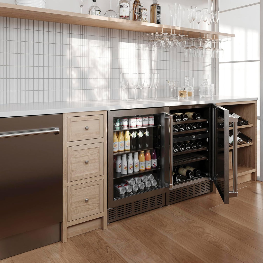 Z Line Kitchen and Bath ZLINE 24' Monument 154 Can Beverage Fridge in Stainless Steel (RBV-US-24)