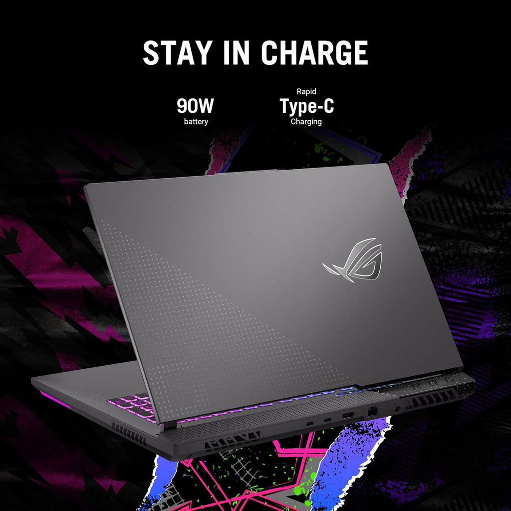 ASUS ROG Strix G17 (2023) Gaming Laptop, 17.3â€ QHD 240Hz, GeForce RTX 4060, AMD Ryzen 9 7945HX, 16GB DDR5, 1TB PCIe SSD, Wi-Fi 6E, Windows 11, G713PV-DS94, Eclipse Gray