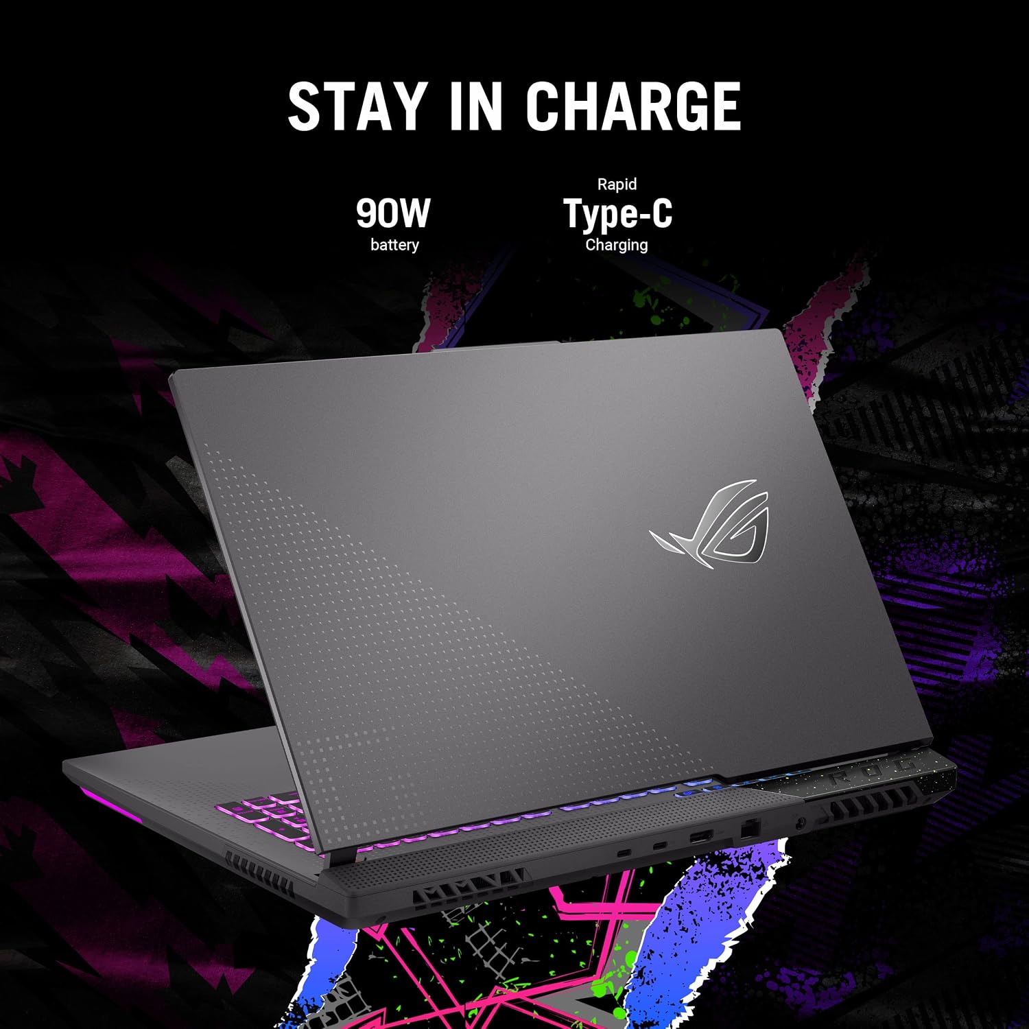 ASUS ROG Strix G17 (2023) Gaming Laptop, 17.3â€ QHD 240Hz, GeForce RTX 4060, AMD Ryzen 9 7945HX, 16GB DDR5, 1TB PCIe SSD, Wi-Fi 6E, Windows 11, G713PV-DS94, Eclipse Gray