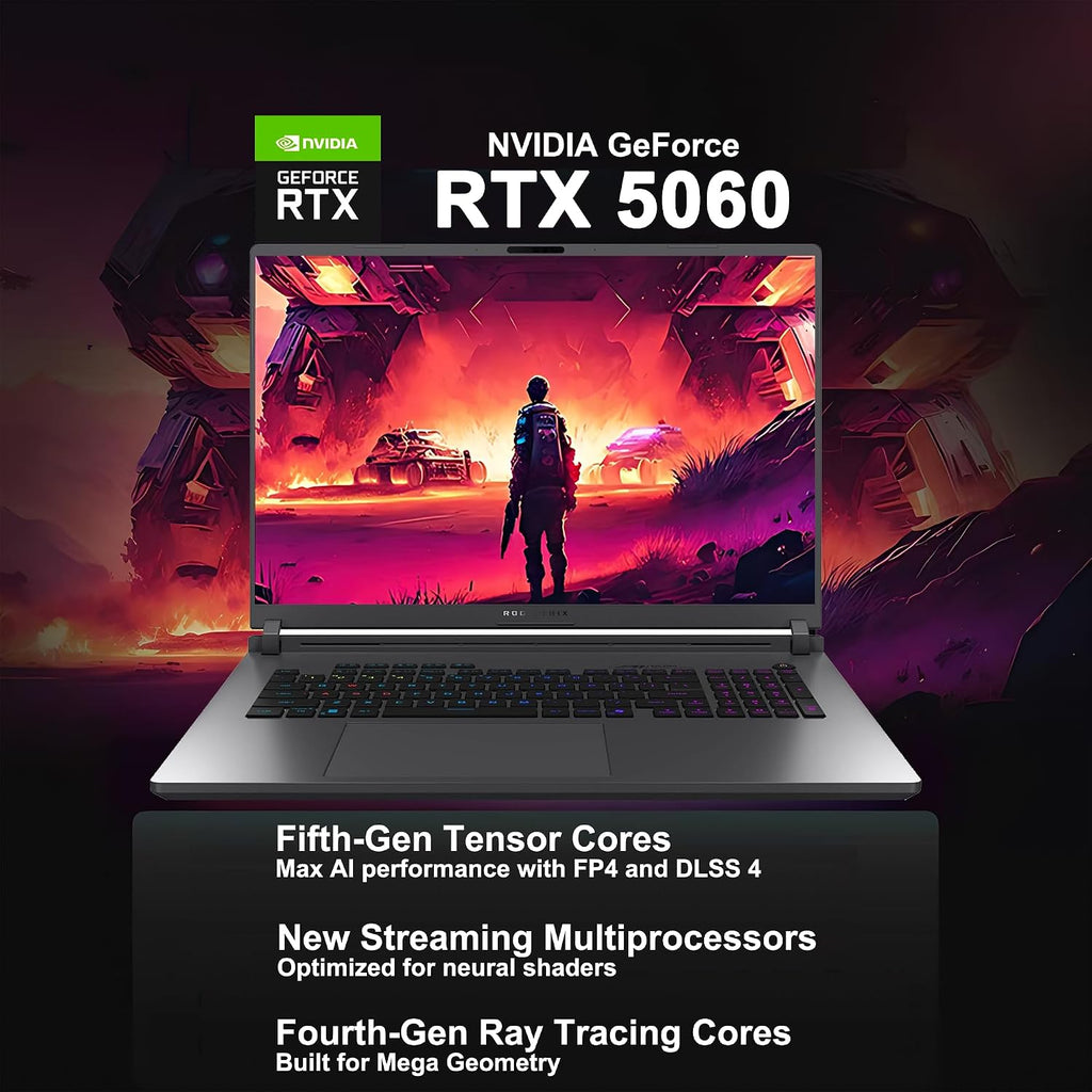 ASUS ROG Strix G18 G815 Gaming AI PC Laptop 18' 2.5k (2560x1600) 240Hz (100% DCI-P3, 3ms) Intel 24-core Ultra 9 275HX 32GB RAM 1TB SSD GeForce RTX 5060 RGB Backlit Wi-Fi7 Win11Pro ICP Hub