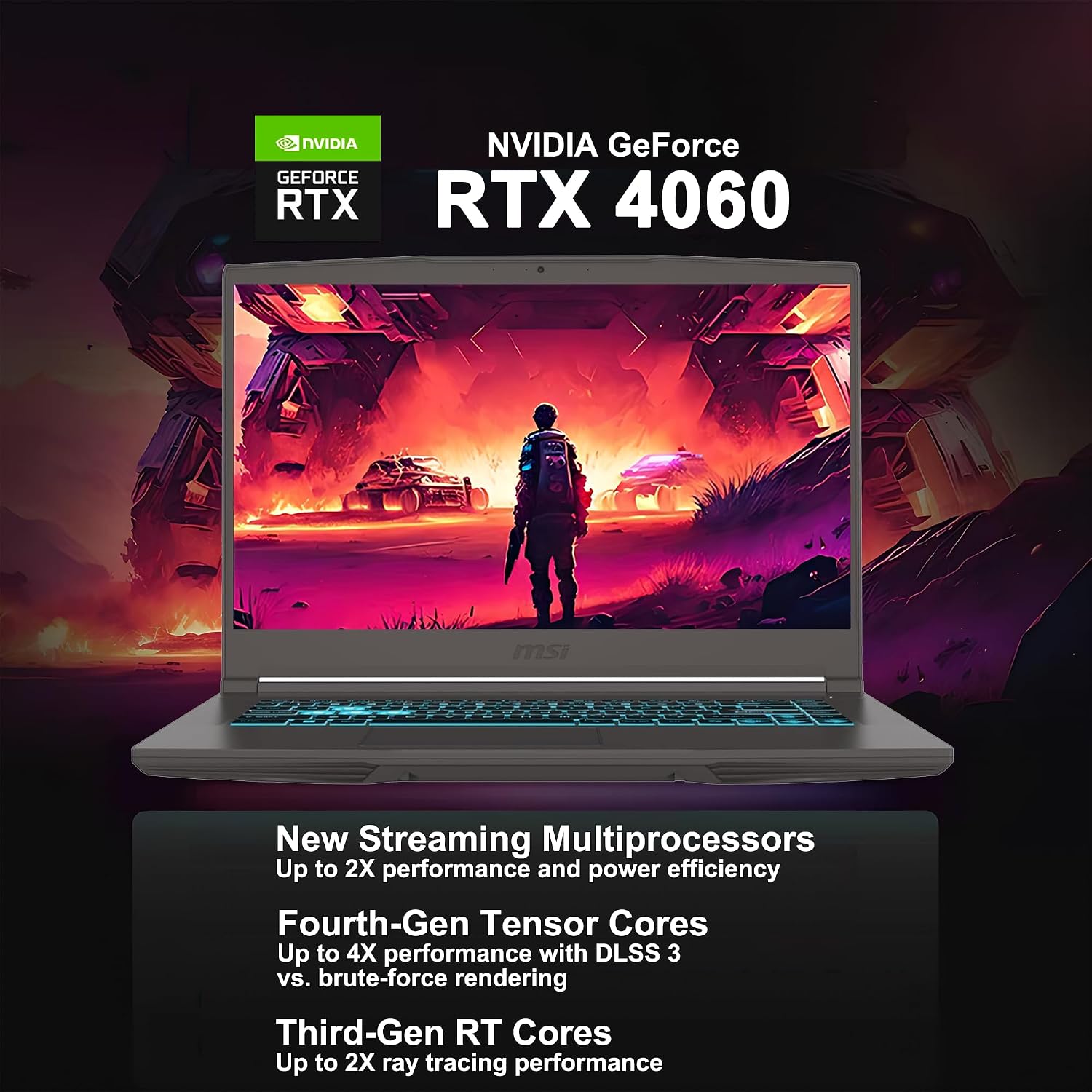 msi Thin 15 Gaming Laptop 15.6' FHD IPS 144Hz Intel 8-core i5-13420H (>i7-12650H) 16GB DDR4 1TB SSD GeForce RTX 4060 Backlit USB-C Win11 w/ICP Hub