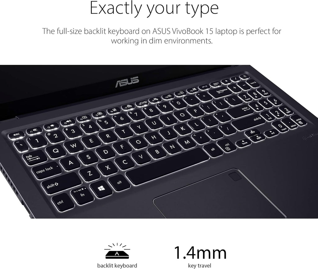 ASUS VivoBook 15 F515 Laptop, 15.6' FHD Display, Intel i3-1115G4 CPU, 8GB DDR4 RAM, 128GB SSD, Windows 11 Home in S Mode, Slate Grey, F515EA-AH34