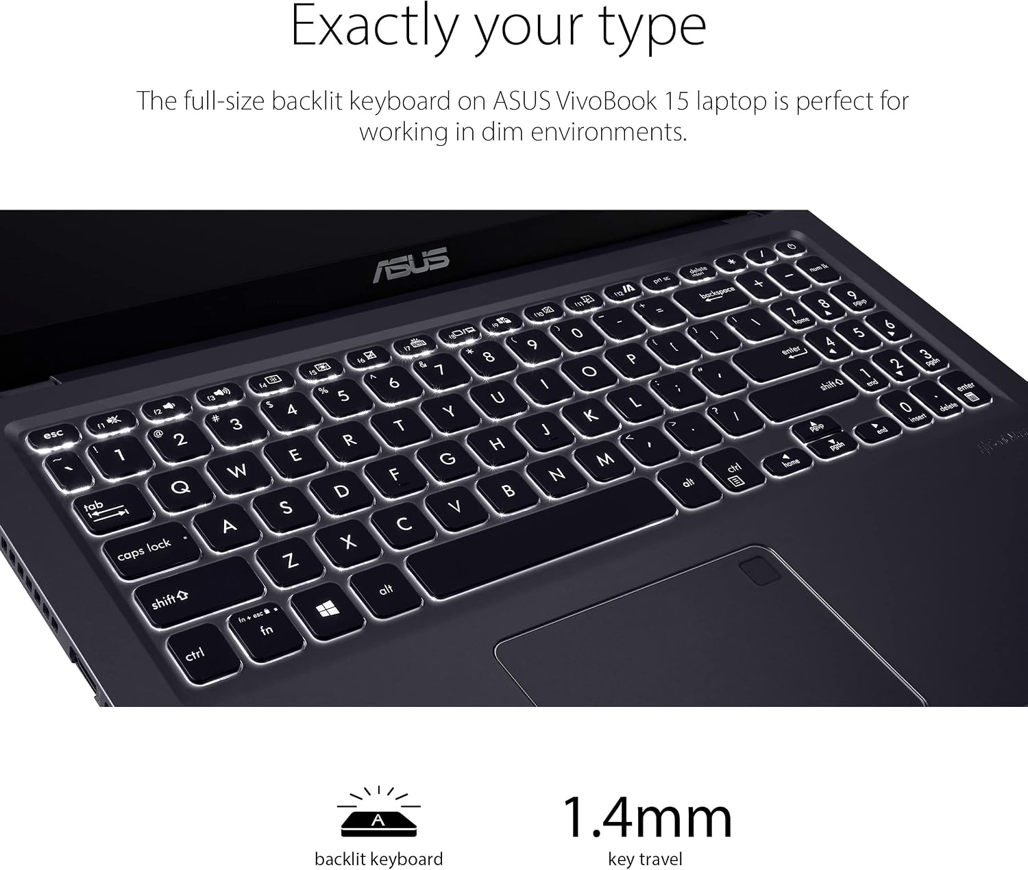 ASUS VivoBook 15 F515 Laptop, 15.6' FHD Display, Intel i3-1115G4 CPU, 8GB DDR4 RAM, 128GB SSD, Windows 11 Home in S Mode, Slate Grey, F515EA-AH34
