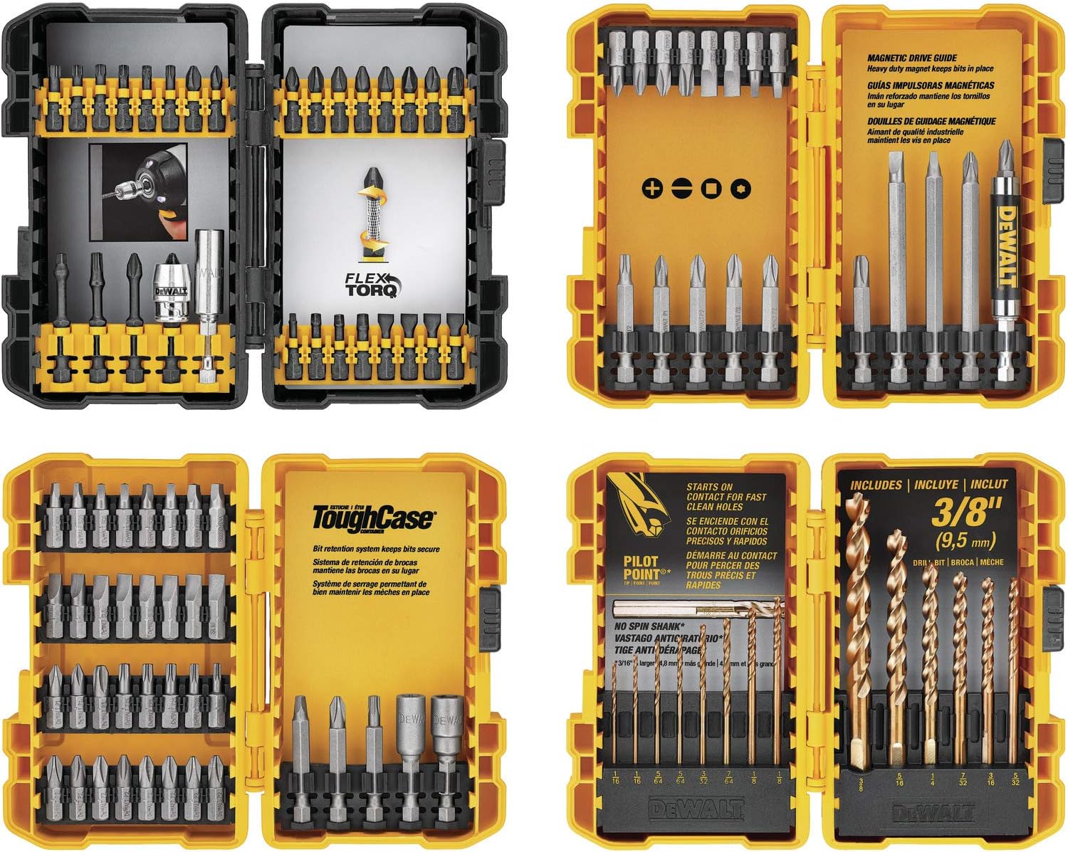 DEWALT 20V MAX* Cordless Drill/Driver Kit with Screwdriver/Drill Bit Set, 100-Piece (DCD771C2 & DWA2FTS100)