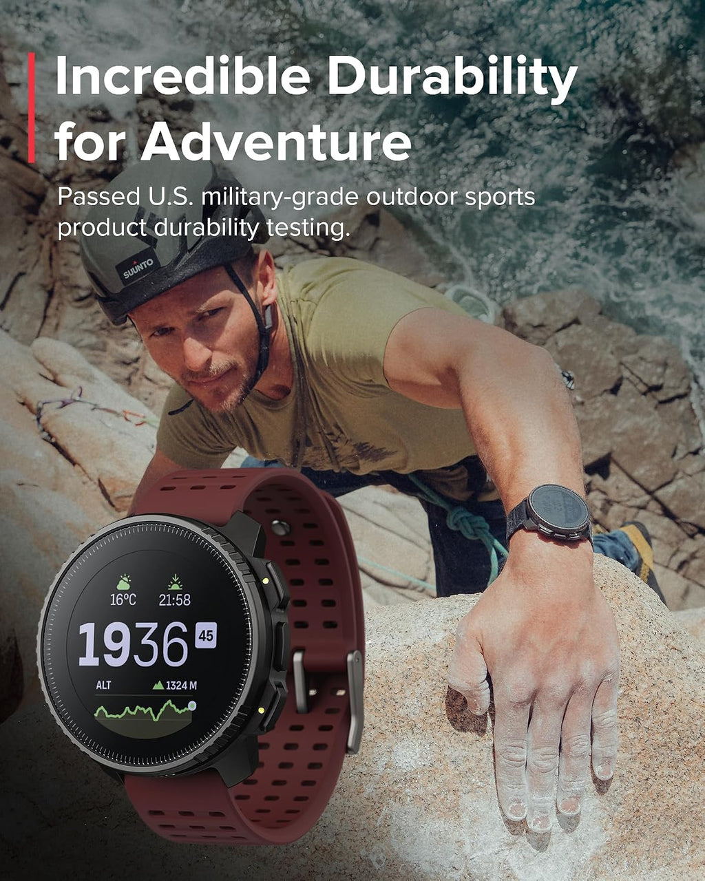SUUNTO Vertical GPS Adventure Watch, Activity Tracker w/Dual-Band GNSS & Offline Maps, Supports 95+ Sports, Training Metrics & Recovery Insights, Solar Charging Opt. for 1yr Daily Use