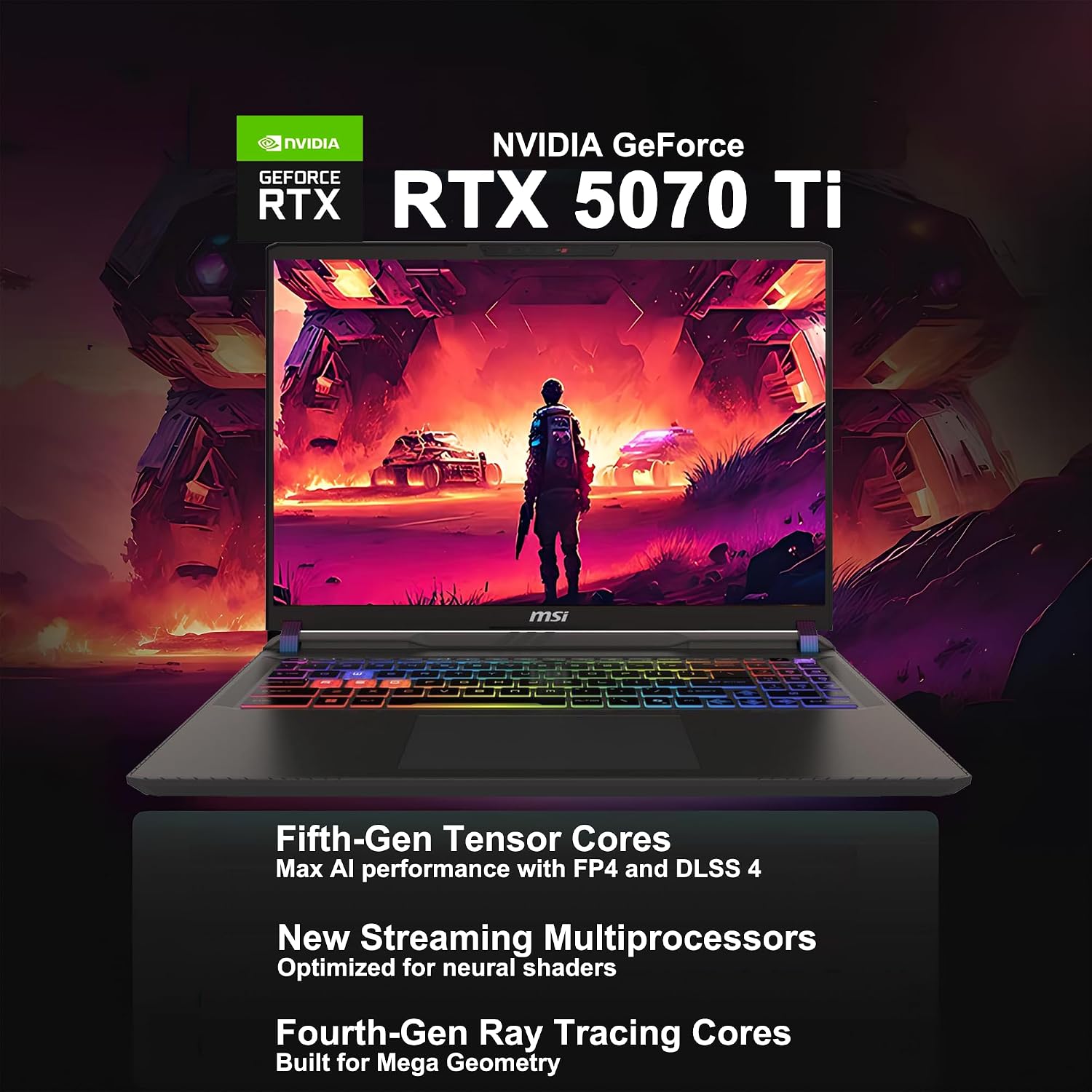 msi Vector 16 HX AI Gaming Laptop 16' WUXGA IPS 144Hz Intel 20-core Ultra 7 255HX (>i9-14900HX) 32GB DDR5 4TB SSD GeForce RTX 5070 Ti RGB Backlit Thunderbolt5 Win11 ICP Hub PC