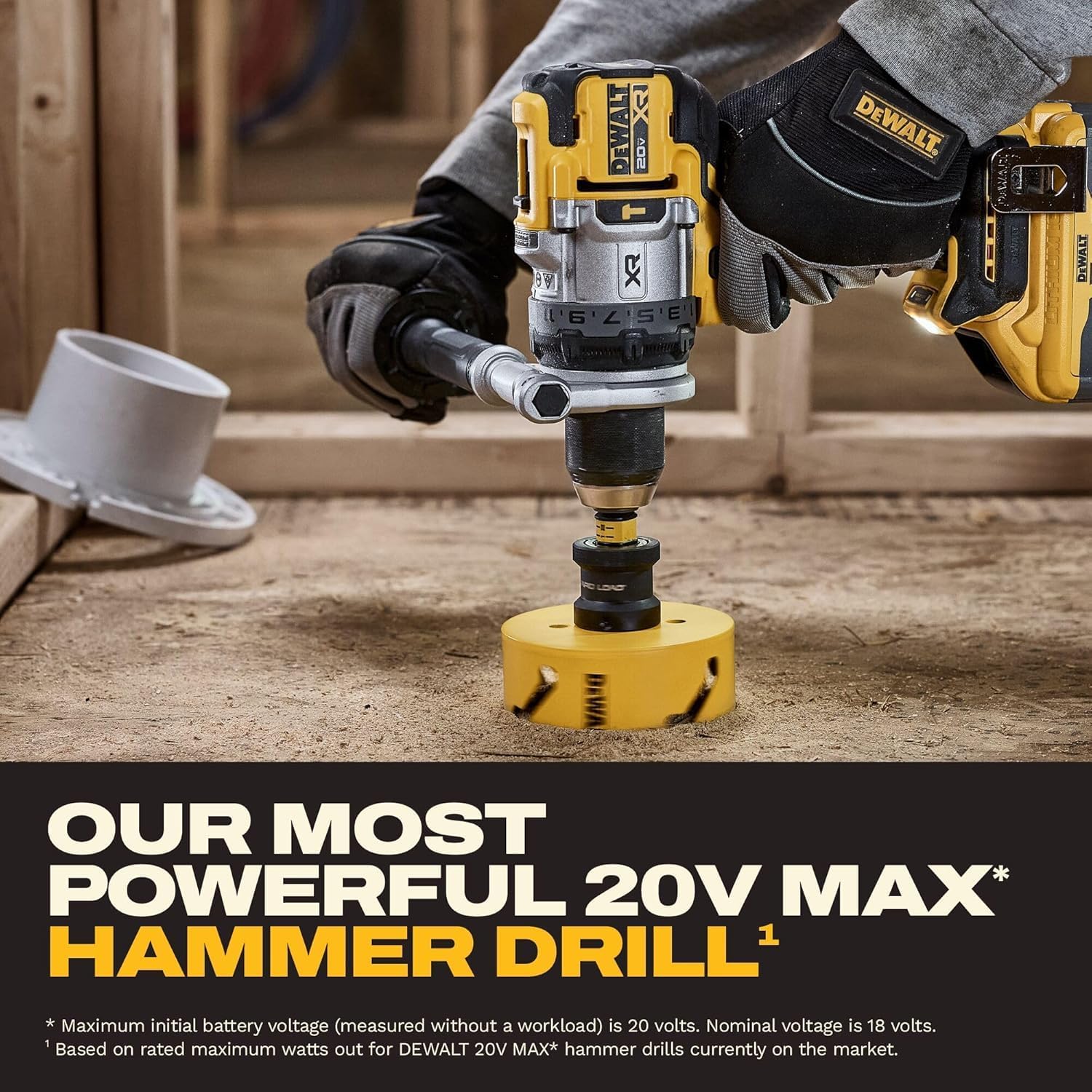 DEWALT 20V MAX XR Brushless Hammer Drill 1/2 In. and High Torque 1/4 Impact Driver Combo with 2 x 4 Ah Batteries and 4 Amp Charger (DCK2112QQ2)