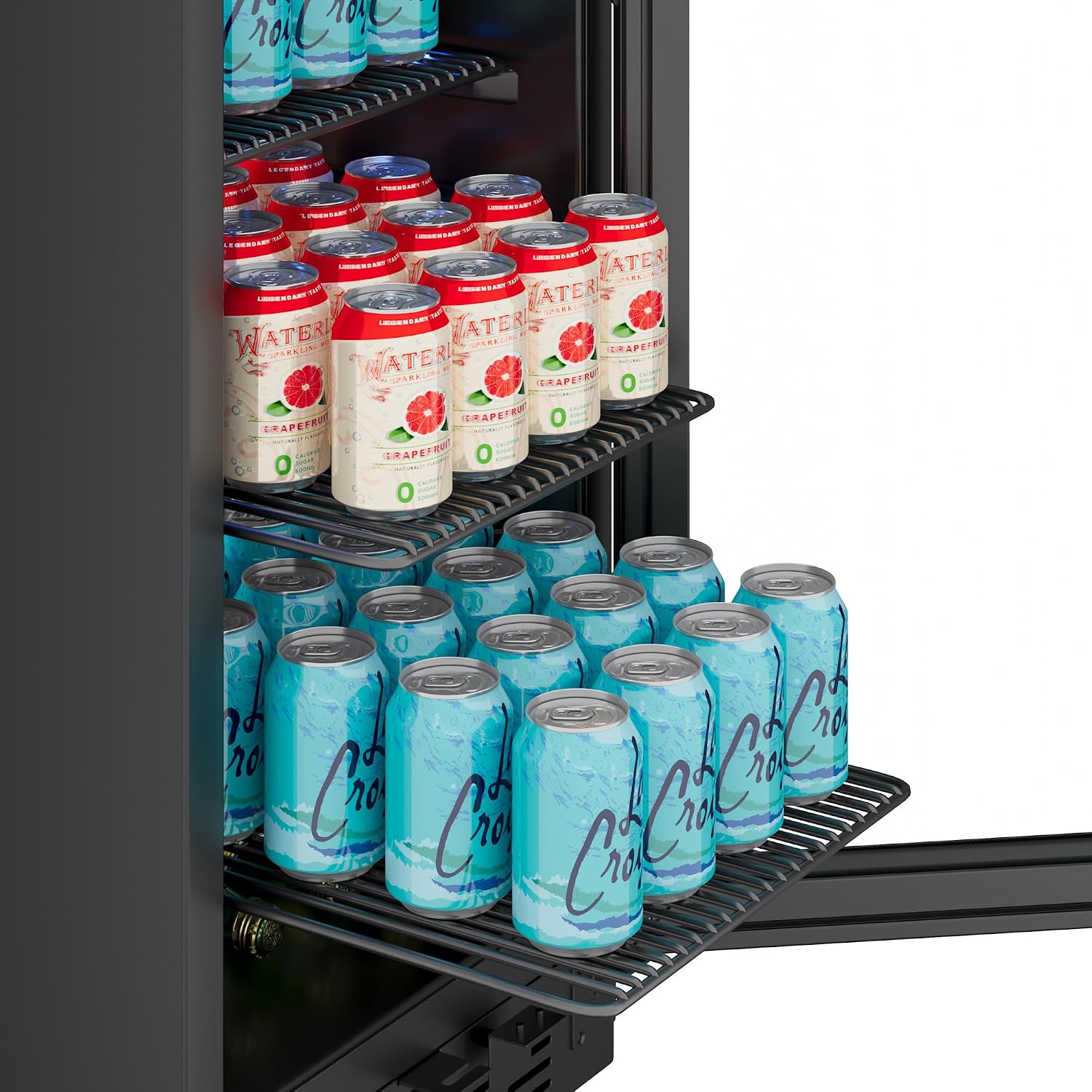 EdgeStar BBR901BL 15 Inch Wide 80 Can Built-In Beverage Center with Slim Design - Black