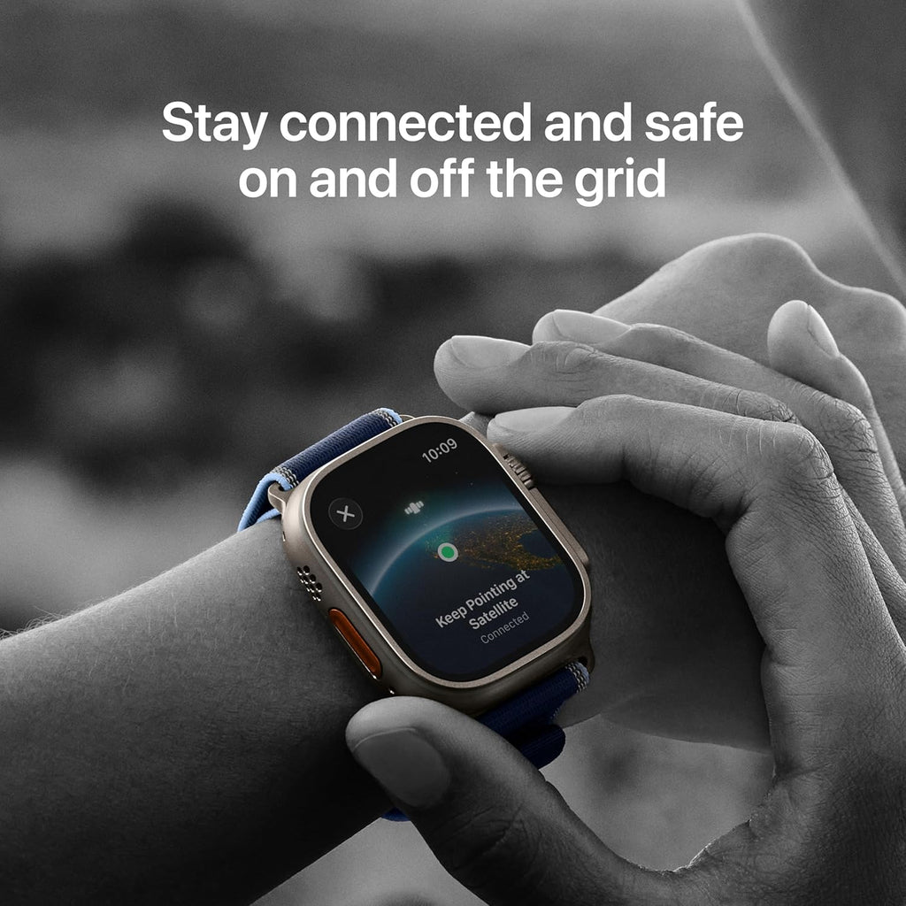 Apple Watch Ultra 3 [GPS + Cellular 49mm] Running & Multisport Smartwatch w/Rugged Titanium Case w/Natural Titanium Milanese Loop - S. Satellite Communications, Advanced Health & Fitness Tracking