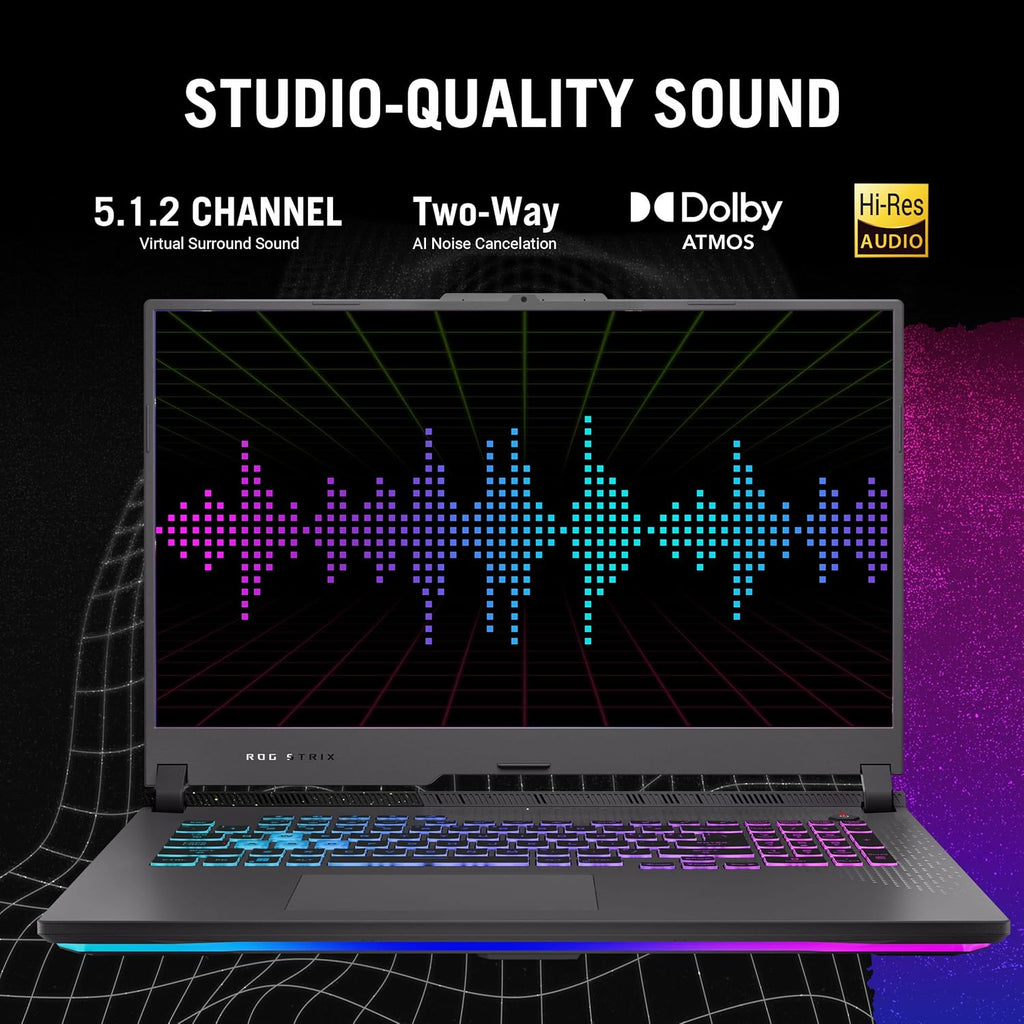 ASUS ROG Strix G17 (2023) Gaming Laptop, 17.3â€ QHD 240Hz, GeForce RTX 4060, AMD Ryzen 9 7945HX, 16GB DDR5, 1TB PCIe SSD, Wi-Fi 6E, Windows 11, G713PV-DS94, Eclipse Gray