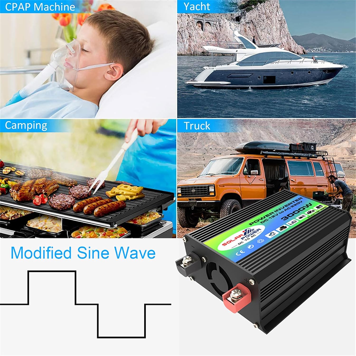 3000W Off-Grid Solar Panel Kit with 60W Monocrystalline Panel & 30A PWM Charge Controller for RV, Outdoor, and Home Use(110V)(110V)