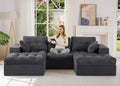 MAXYOYO 104' U Shaped Modular Sectional Sofa with 2 Ottomans, Cloud Boneless Couch with Layered Cushion, Flexible Module Combination Sofa for Living Room, No Assembly Required, Dark Grey