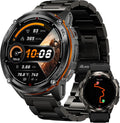 KOSPET Tank T3 Ultra 2 GPS Smart Watch for Men, Extra-Long Battery, Full Stainless Steel Body Rugged Smartwatch with Bluetooth Calling, Pressure&Altitude&Compass, 1.43' AMOLED Display(2 Bands)