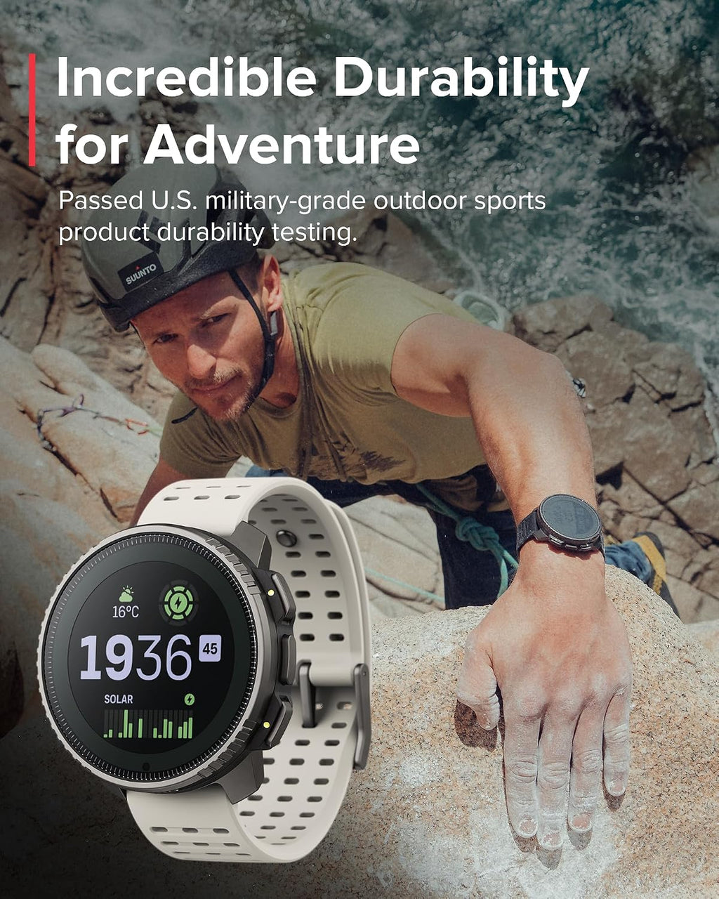 SUUNTO Vertical GPS Adventure Watch, Activity Tracker w/Dual-Band GNSS & Offline Maps, Supports 95+ Sports, Training Metrics & Recovery Insights, Solar Charging Opt. for 1yr Daily Use