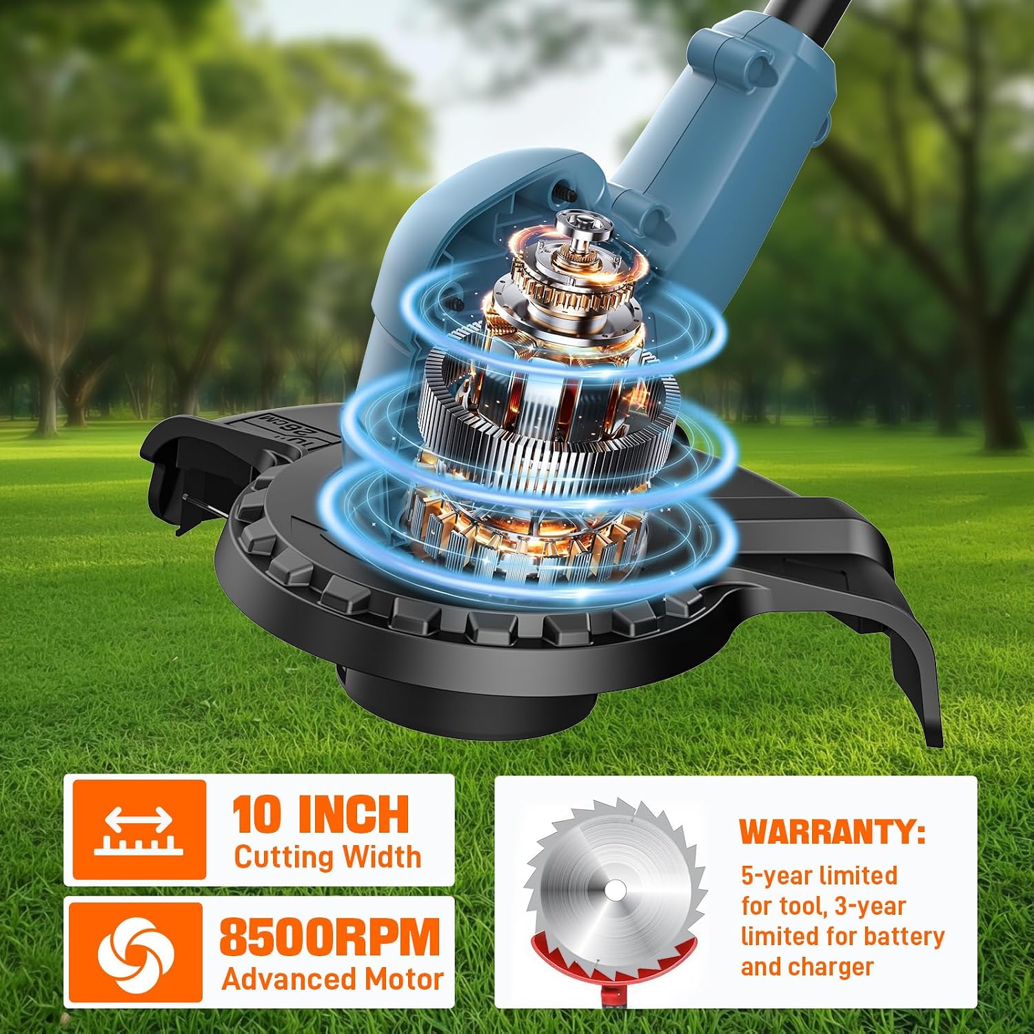 SENIX X2 20 Volt Max* 2-Piece Cordless Power Tool Combo Kit with Battery Powered 10-Inch String Trimmer and Variable Speed Leaf Blower, Includes 4.0 Ah Battery & Charger (S2K2B1-03)