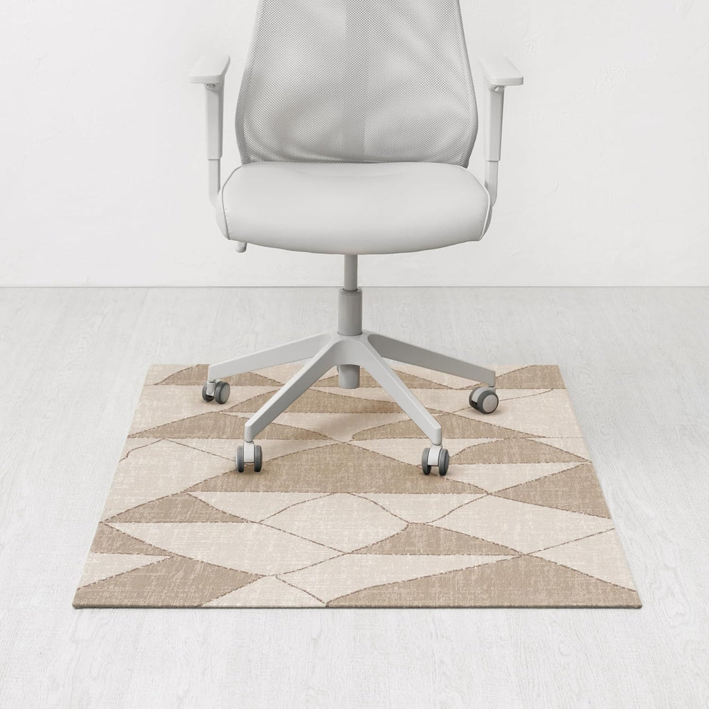 Anji Mountain Rug'd Office Chair Mat for Carpet & Hardwood Floor - Jacquard Woven, Anti-Slip Backing, Low Pile, Floor Protector Desk Chair Mat, Office Rugs for Rolling Chairs (Peaks - 36' x 48')