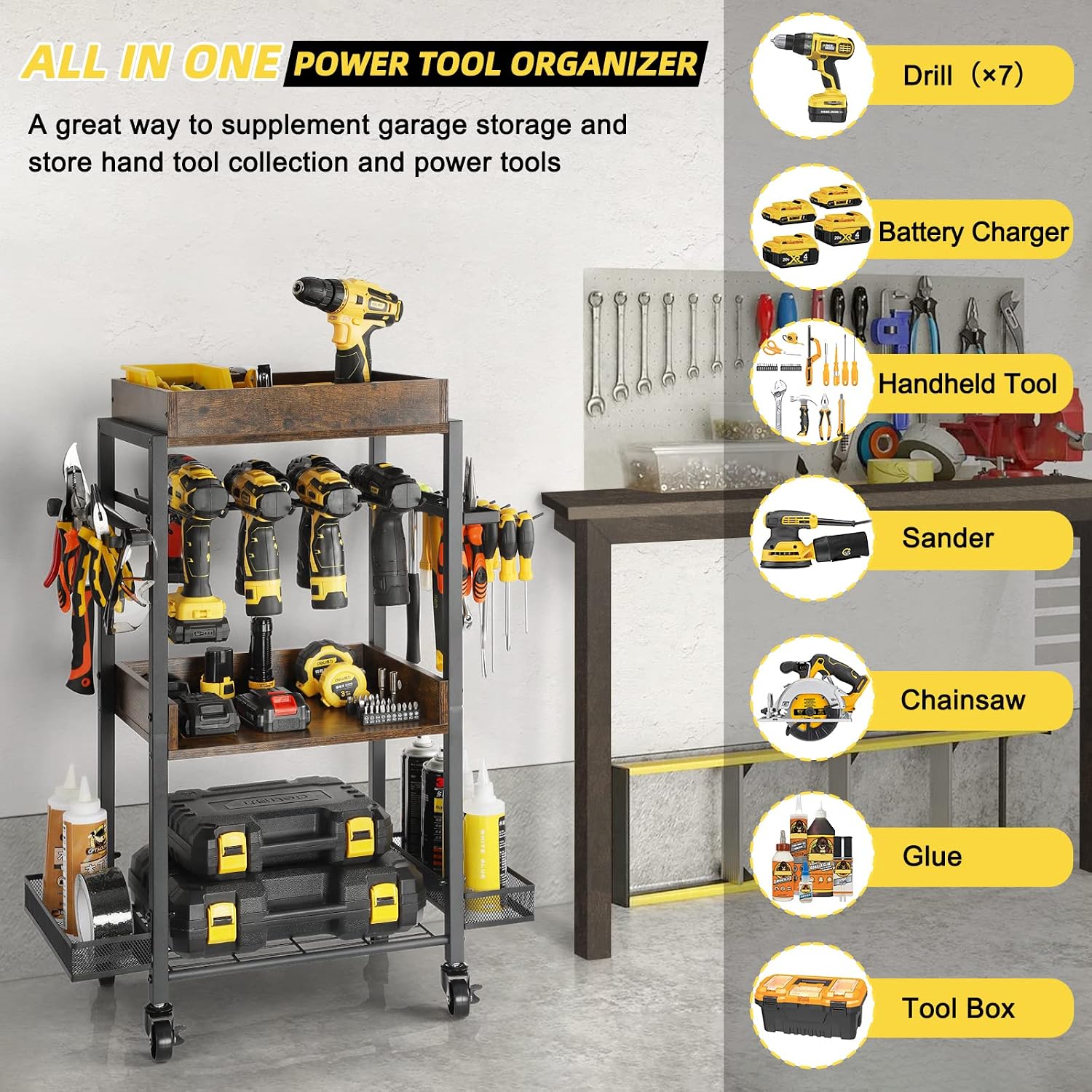 Olakee Vacuum Stand for Dyson and Tool Cart