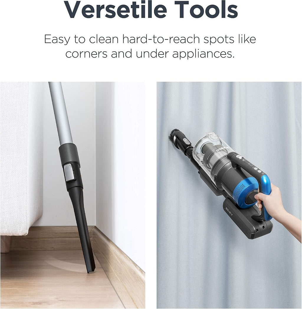 eureka Stylus Lightweight Cordless Vacuum Cleaner, 350W Powerful BLDC Motor for Multi-Flooring Deep Clean LED Headlights, Convenient Stick and Handheld Vac, Premium