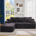 Hobestluk Modular Sectional Sofa Couches L-Shape Couch 3 Seat Modular Sofa Memory Foam Sectional Couches for Living Room, Cloud Couch with Oversized Chaise (108' Left Facing Chaise)