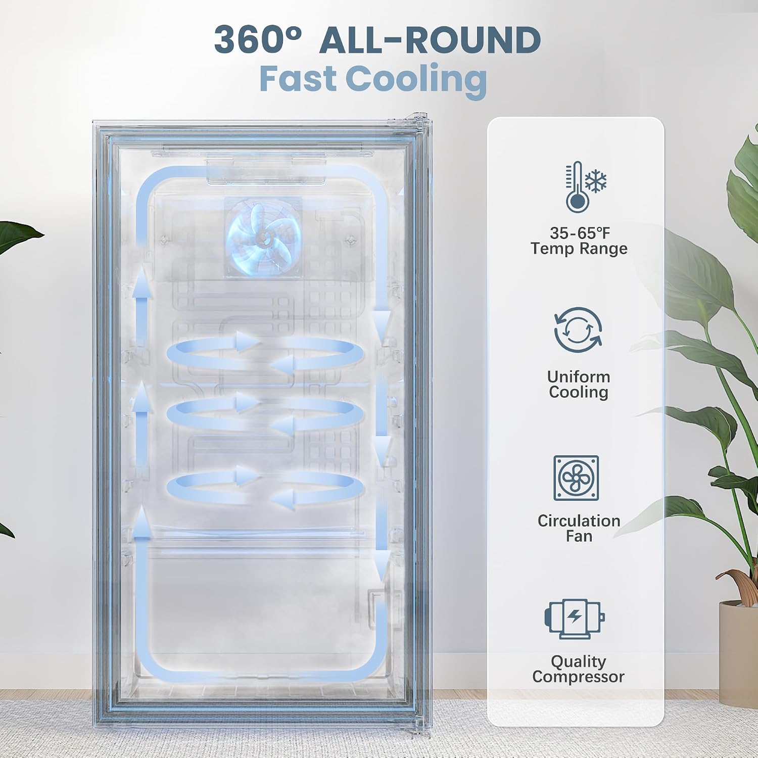 Manastin Beverage Refrigerator Cooler-Mini Fridge Freestanding Cooler with Glass Door, Adjustable Shelves & Digital Temperature Display for Soda, Wine or Beer (Silver, 3.2 Cu.Ft)