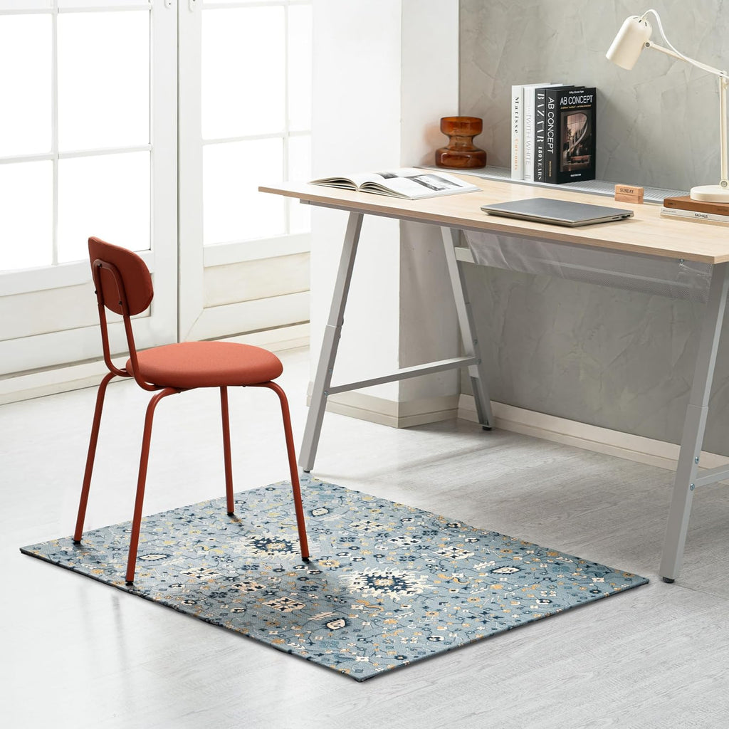 Anji Mountain Rug'd Office Chair Mat for Carpet & Hardwood Floor - Jacquard Woven, Anti-Slip Backing, Low Pile, Floor Protector Desk Chair Mat, Office Rugs for Rolling Chairs (Breeze - 36' x 48')