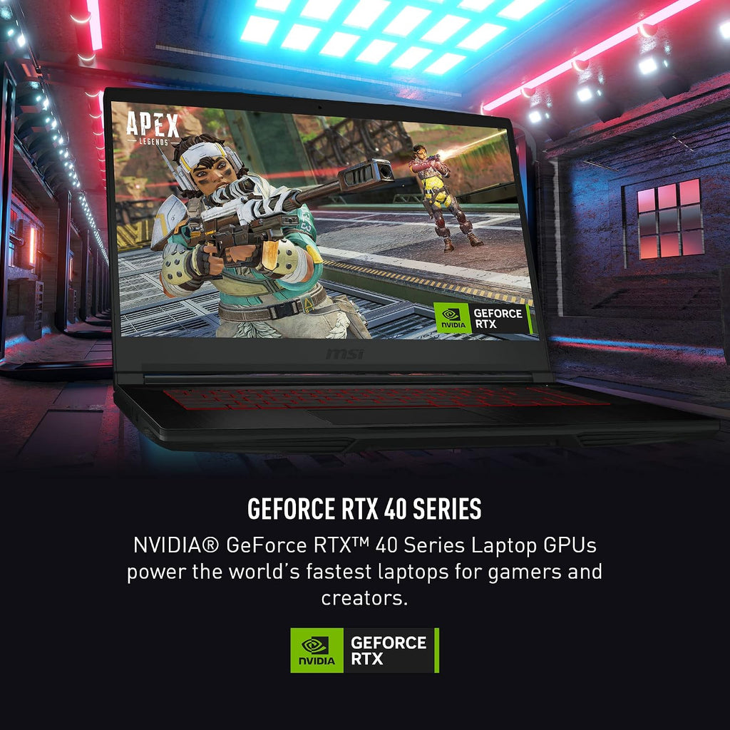 MSI Thin GF63 15.6' 144Hz Gaming Laptop: 12th Gen Intel Core i7, NVIDIA GeForce RTX 4050, 16GB DDR4, 512GB NVMe SSD, Type-C, Cooler Boost 5, Win11 Home: Black 12VE-066US (Renewed)
