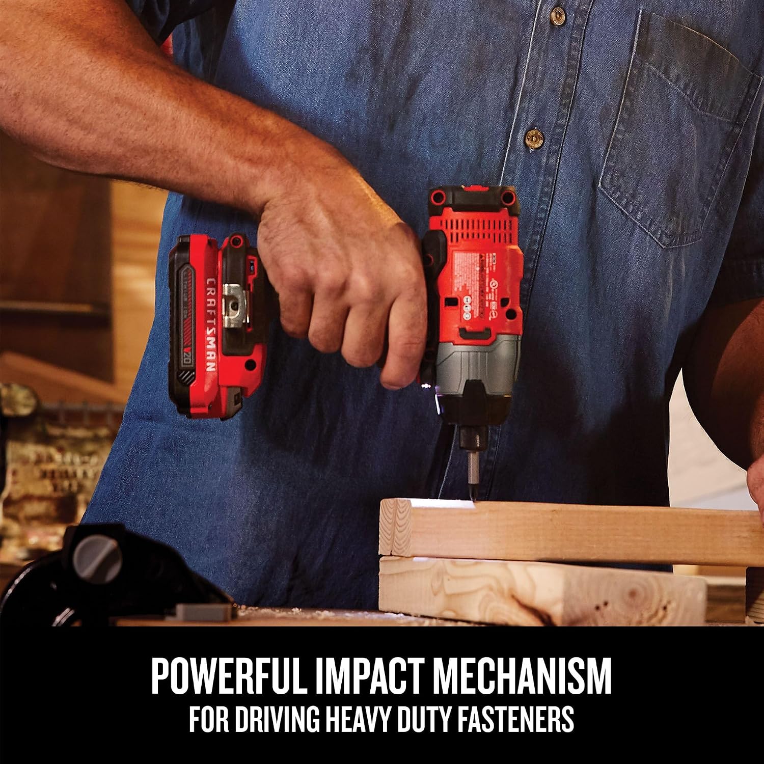 CRAFTSMAN V20 Cordless 4-Tool Power Tool Combo Kit with 2 Batteries and Charger (CMCK400D2)
