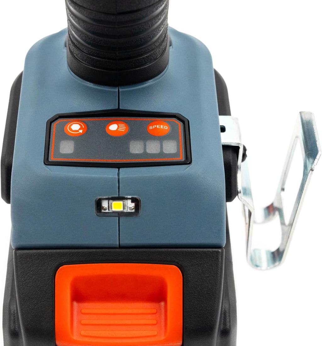 SENIX 1/2'' Cordless Impact Wrench, Compatible with X2 20 Volt Max* Battery, Brushless Motor, 750 ft-lbs Max Torque, 1800rpm Max, 3-Speed, with Belt Clip, Tool Only, Battery Not Included (PDWX2-M3-0)