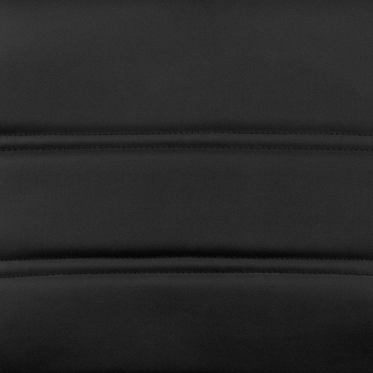 Flash Furniture Whitney Mid-Back Swivel LeatherSoft Desk Chair with Padded Seat and Armrests, Adjustable Height Padded Office Chair, Black