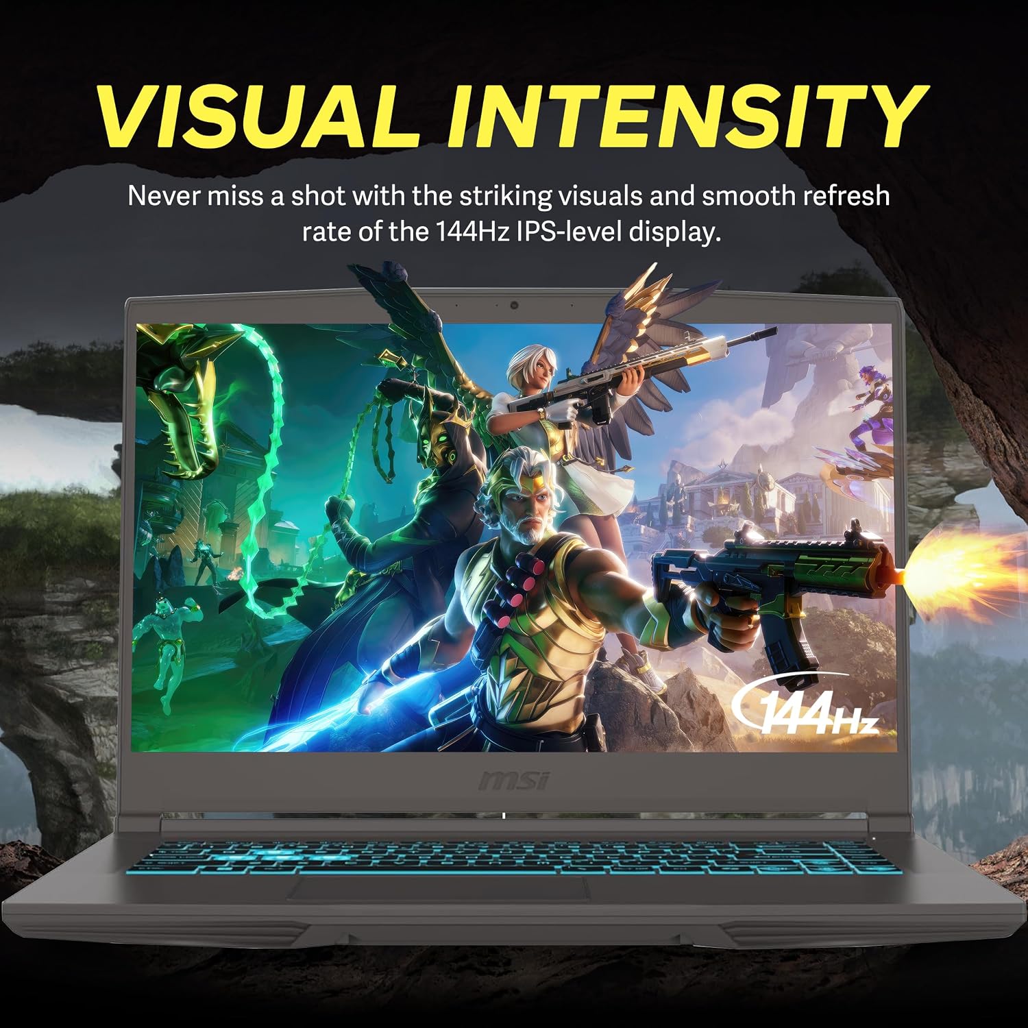 msi Thin 15.6' FHD IPS 144Hz Gaming Laptop, Intel i5-12450H, 8GB RAM, 512GB PCIe SSD, NVIDIA GeForce RTX 2050, Backlit Keyboard, WiFi 6, Black, Win 11 Pro, 128GB Hotface Extension Set