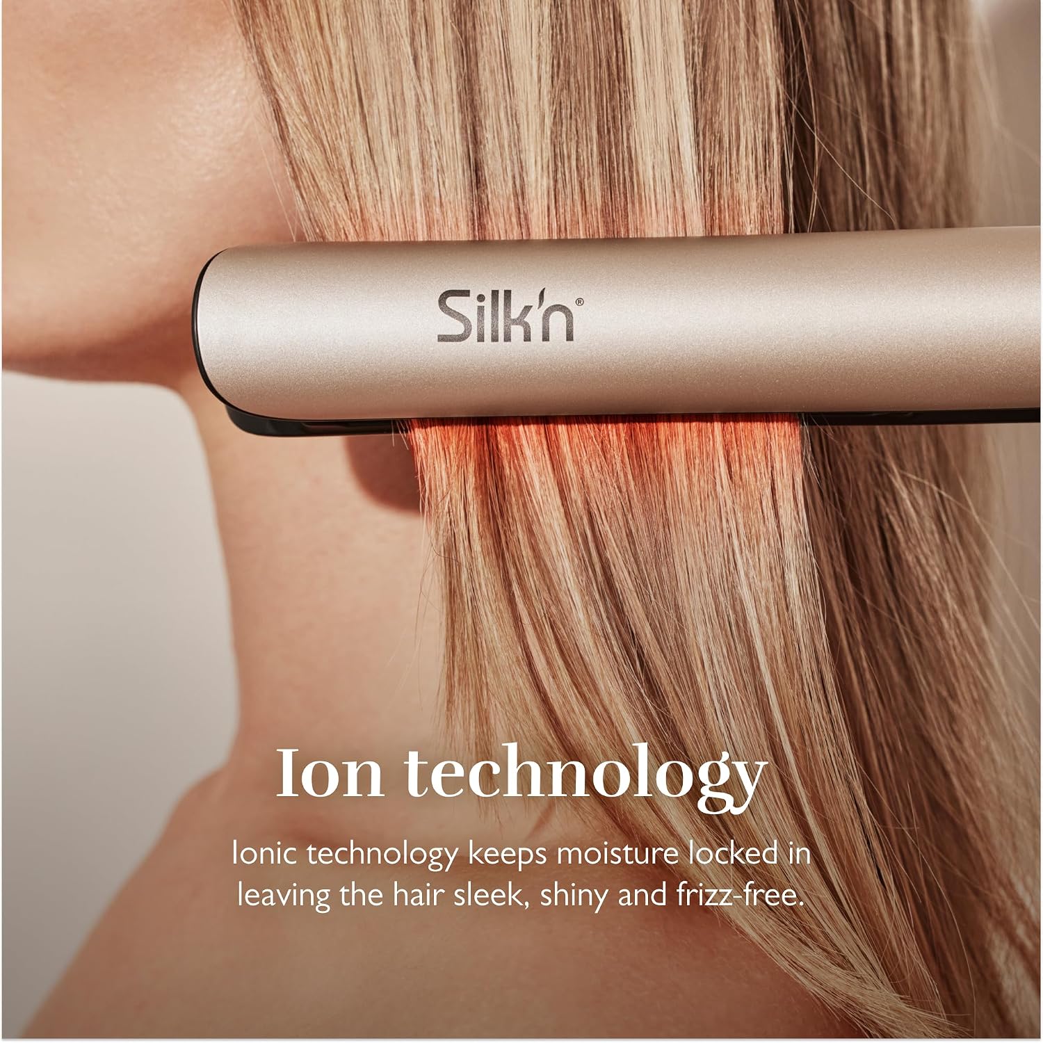 Silk'n SilkyStraight Hair Straightener & Curler 2 in 1, Professional 1' Titanium Flat Iron with Infrared & Ionic Tech, Floating Plates, 12 Settings 240–450°F, 15-Sec Heat-Up, Dual Voltage