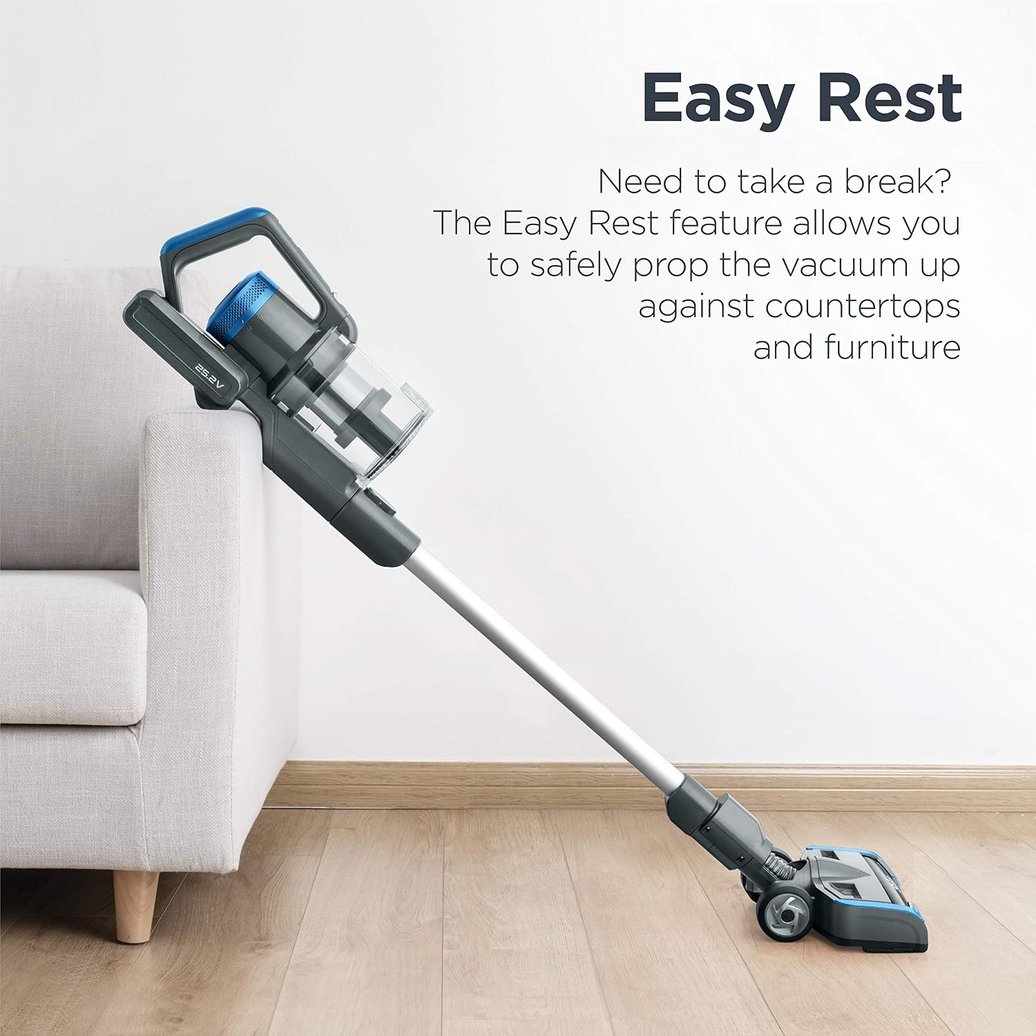 eureka Stylus Lightweight Cordless Vacuum Cleaner, 350W Powerful BLDC Motor for Multi-Flooring Deep Clean LED Headlights, Convenient Stick and Handheld Vac, Premium