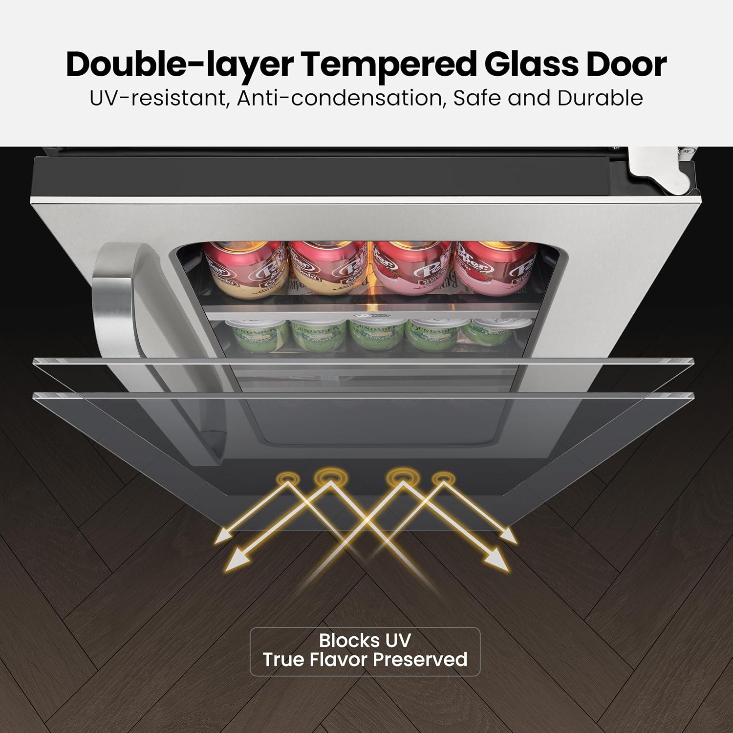 Whynter Wine Fridge Refrigerator 30 Inch Wine Cooler Bundle Built-In or Freestanding Wine Fridge with Glass Door Large Capacity Holds 160 Cans Beverage Refrigerators For Home Bar Kitchen