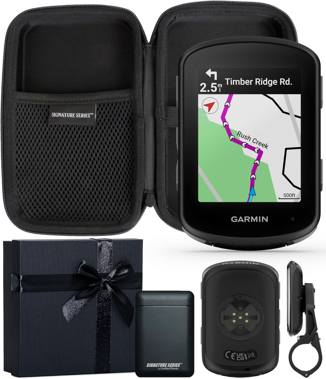 Garmin Edge 540 Compact GPS Cycling Handheld Computer | Naviation and Signature Series Gift Bundle