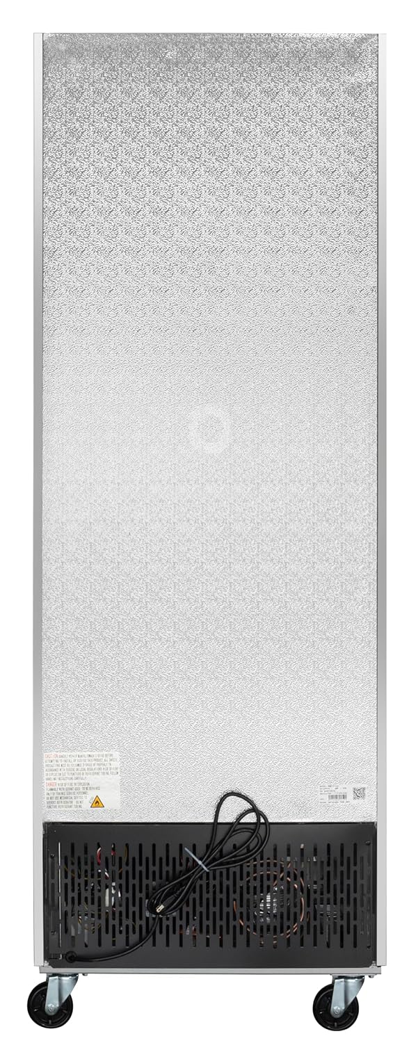 KoolMore - RIR-1D-GD 29' Stainless Steel 1 Glass Door Commercial Reach-in Refrigerator Cooler - 23 cu. ft