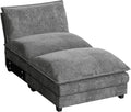 Homall Modular Sectional Sofa, Sofa Couch with Reversible Ottoman, DIY Combination Chenille Deep Seat Cloud Couch for Living Room, Apartment (Light Grey, 1-Seat & 1-Ottoman)