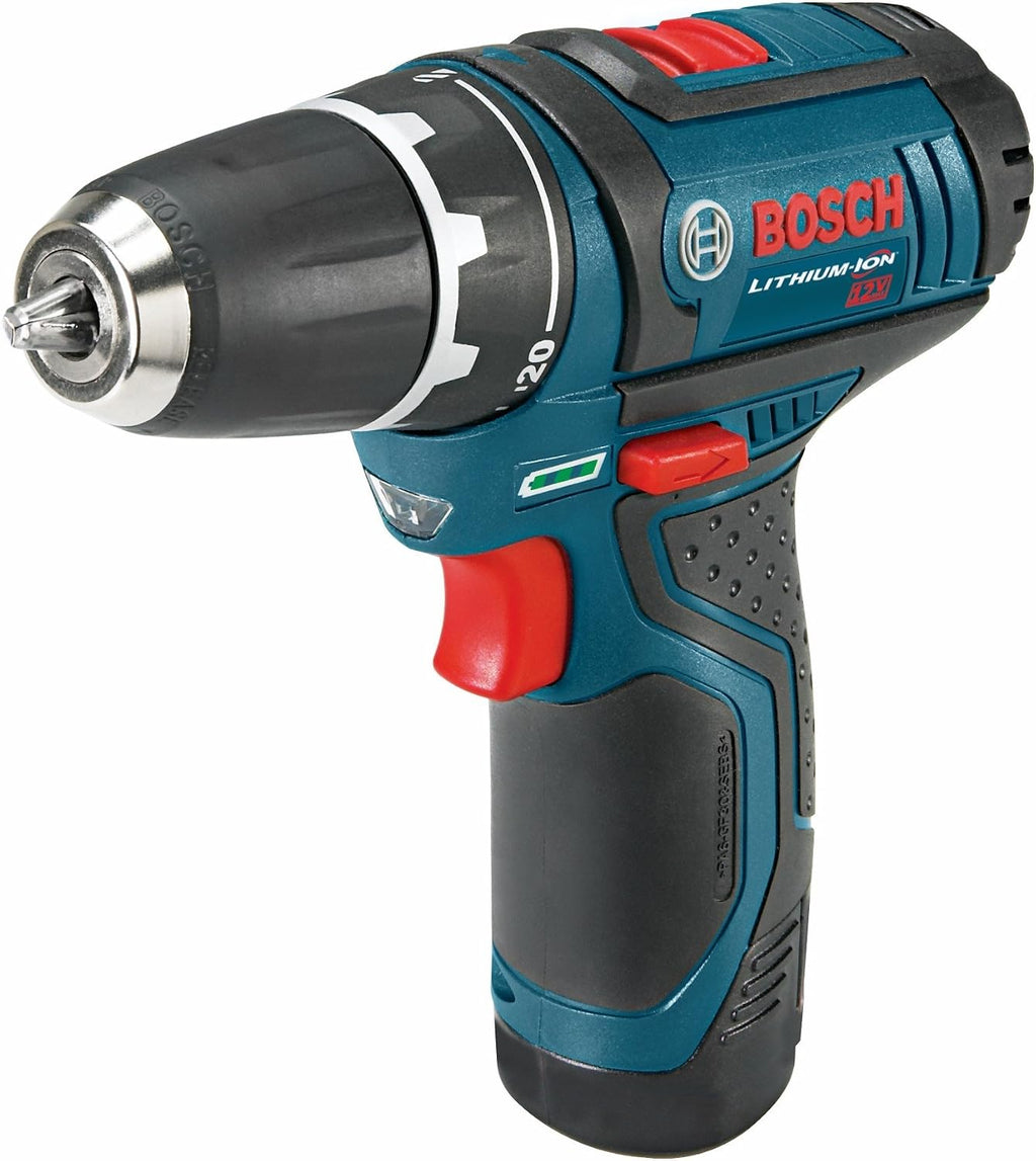 BOSCH GXL12V-310B22 12V Max 3 Tool Power Tool Combo Kit - Compact Cordless Drill Driver, Pocket Reciprocating Saw, and LED Worklight Set (Includes: 2 Batteries, Charger & Bag)