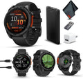 Garmin Fenix 8 47MM AMOLED Multisport GPS Smartwatch Slate Gray with Black Silicone Band, Built-in LED Flashlight, Health & Fitness Smart Watch Bundle for Men & Women