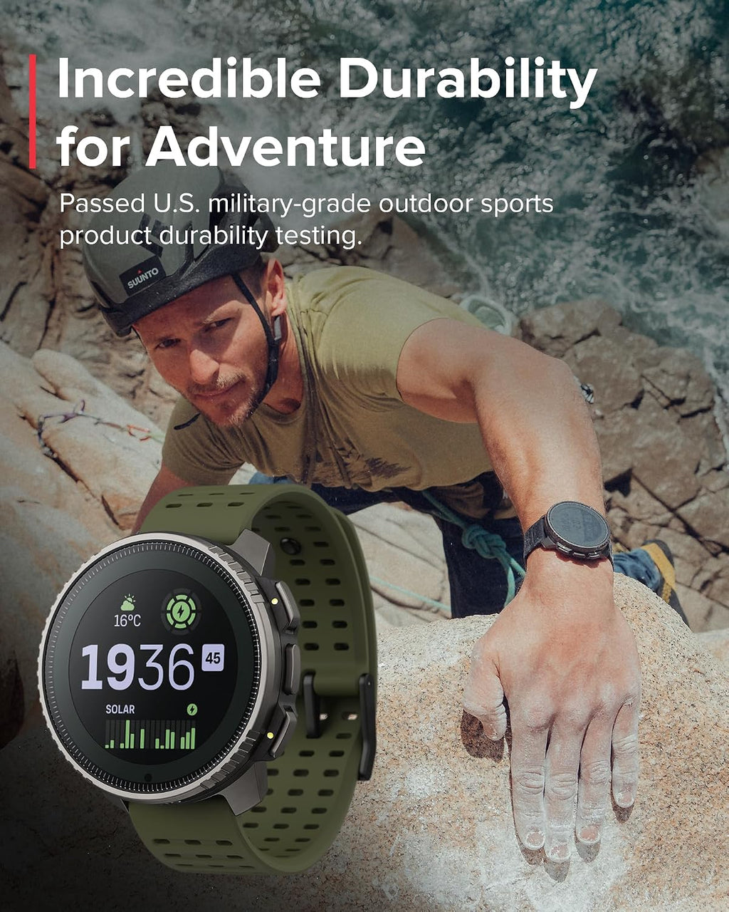 SUUNTO Vertical GPS Adventure Watch, Activity Tracker w/Dual-Band GNSS & Offline Maps, Supports 95+ Sports, Training Metrics & Recovery Insights, Solar Charging Opt. for 1yr Daily Use
