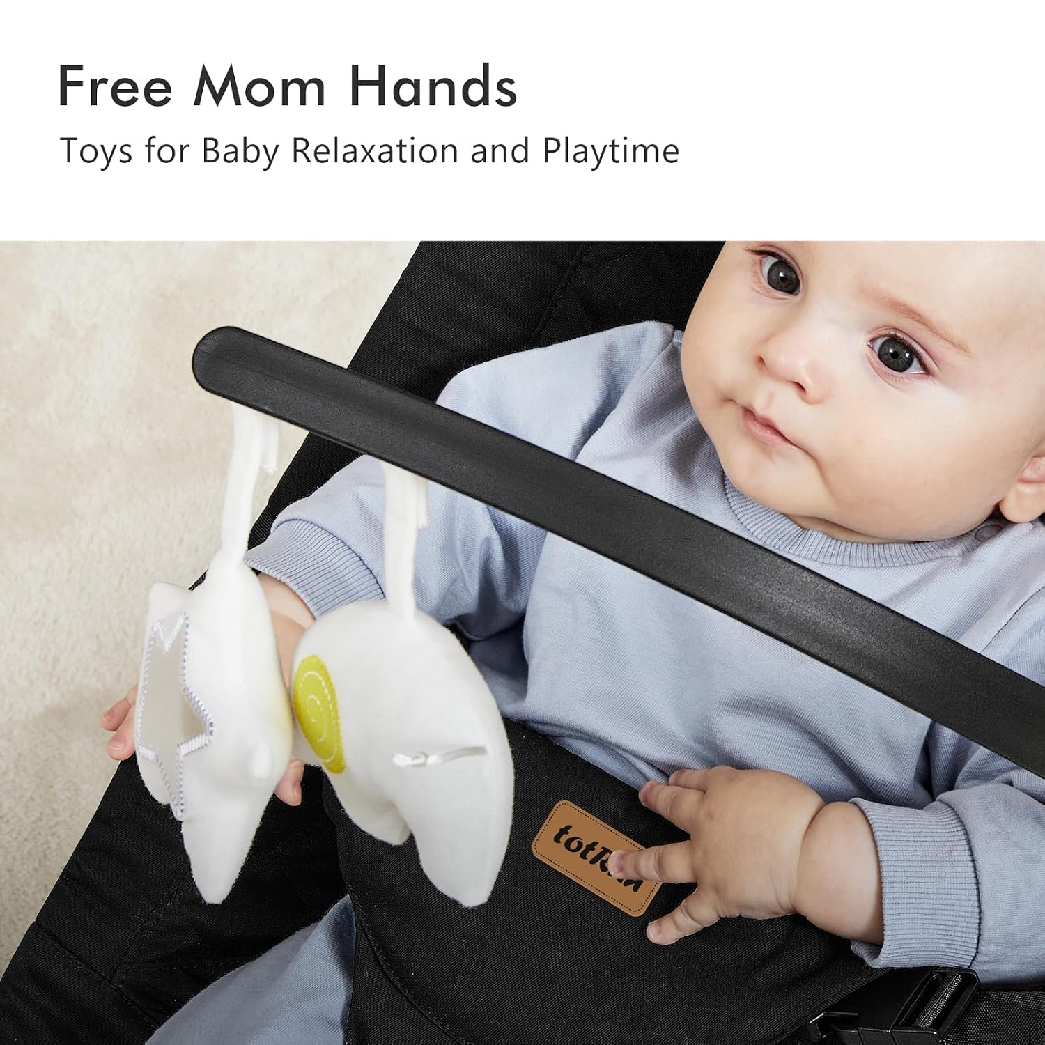 Baby Bouncer Chair - Comfortable Support for Your Little One's Blissful Moments (Normal, Black)